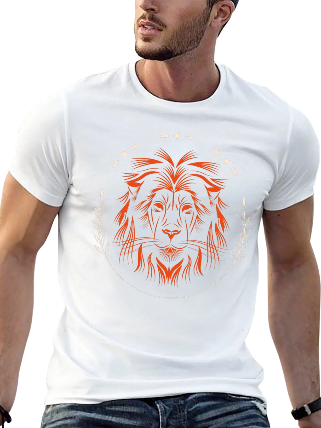 Lion Graphic Tee - Black Stylish Mens T-Shirt