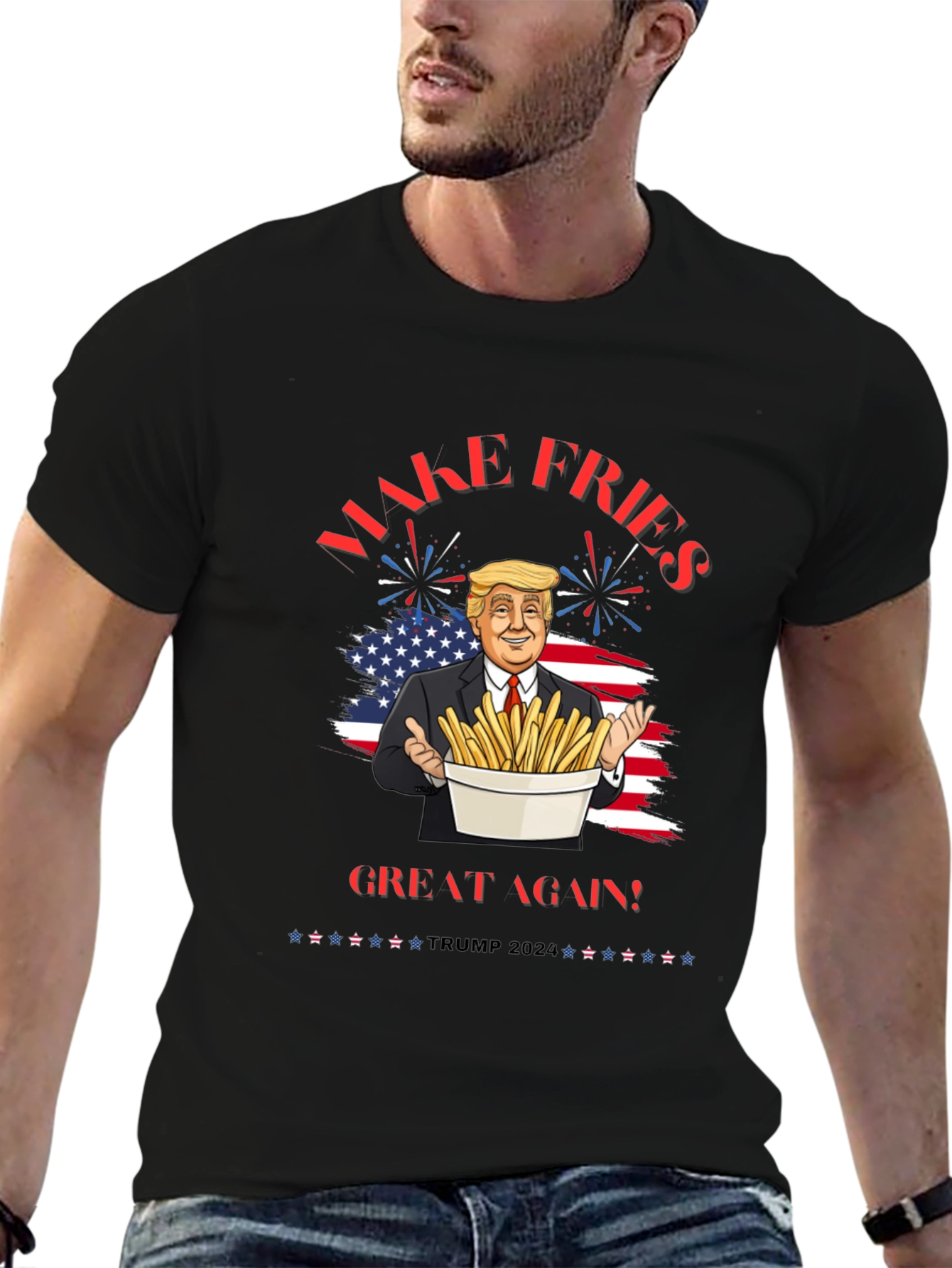 Make Fries Great Again T-Shirt Trump 2024