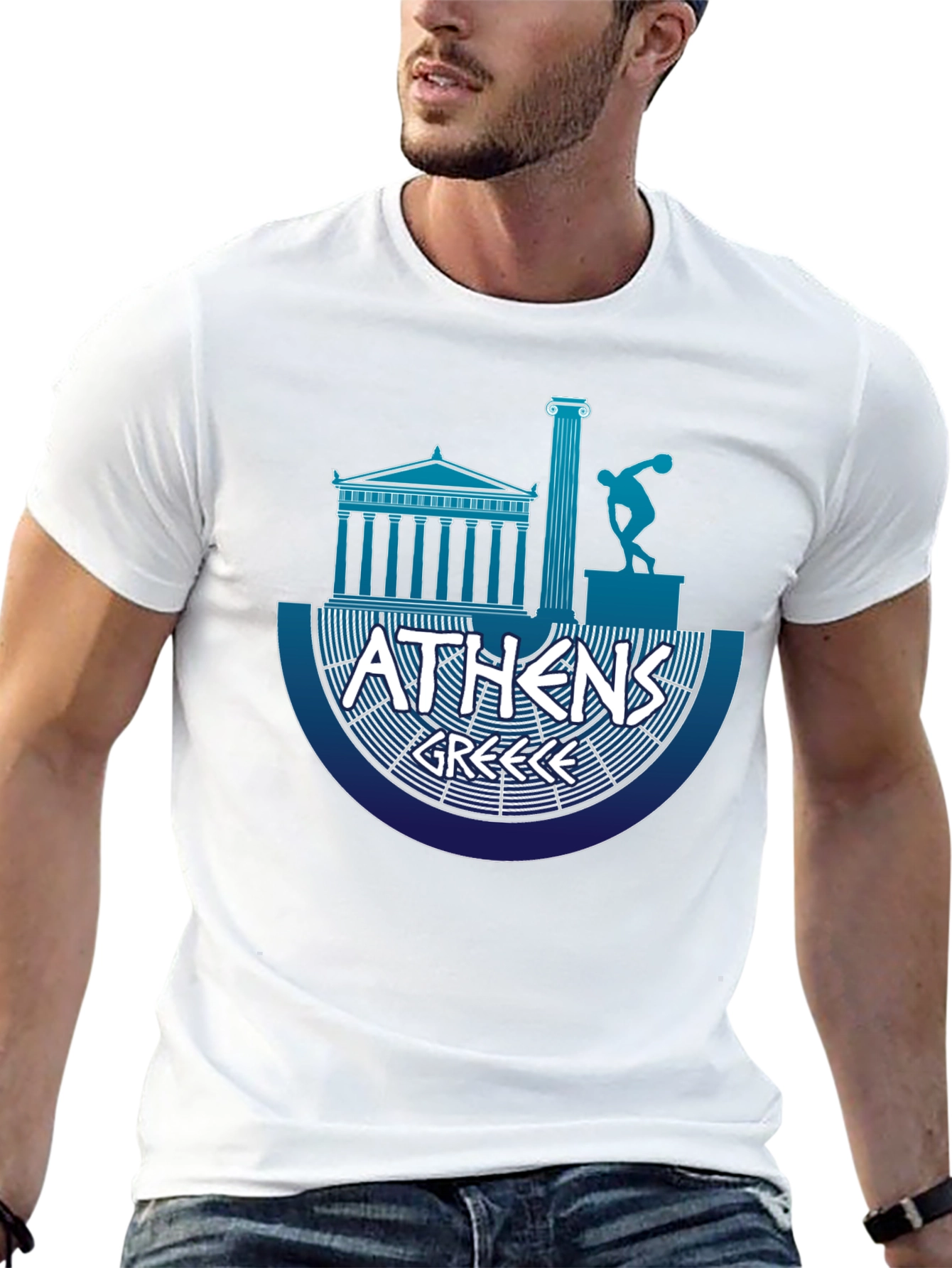 Athens Greece Graphic T-Shirt - Classic Souvenir Tee