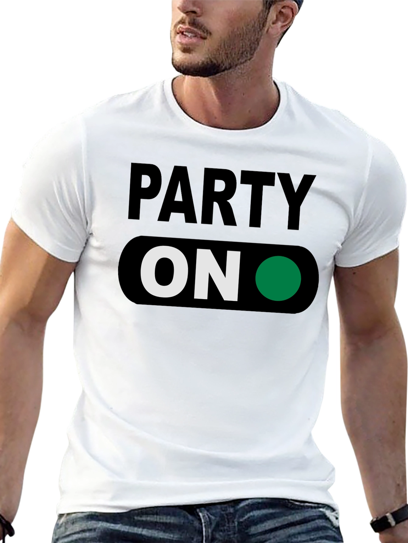 Party On T-Shirt - Green Light Fun