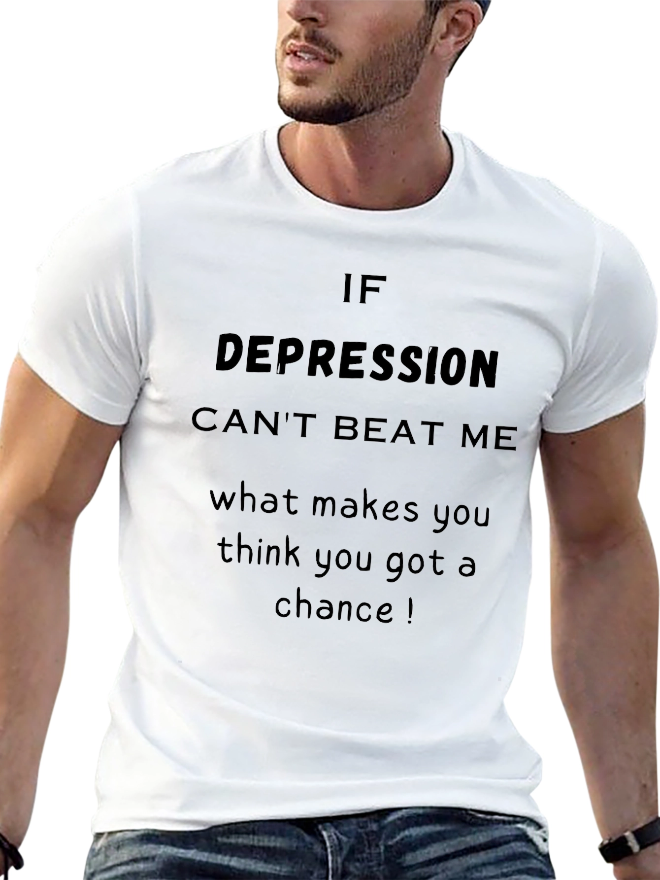 Depression Cant Beat Me T-Shirt