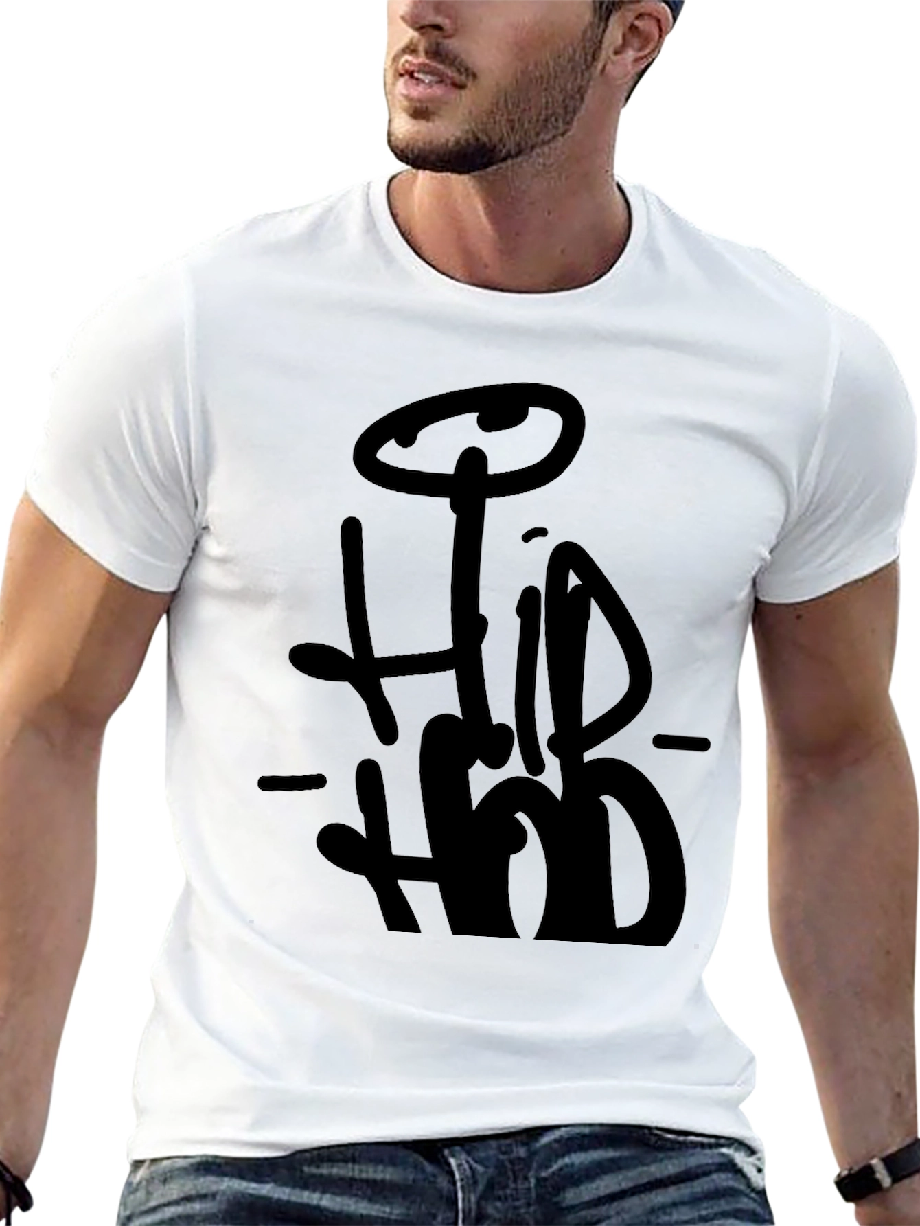 Hip Hop Style Black T-Shirt