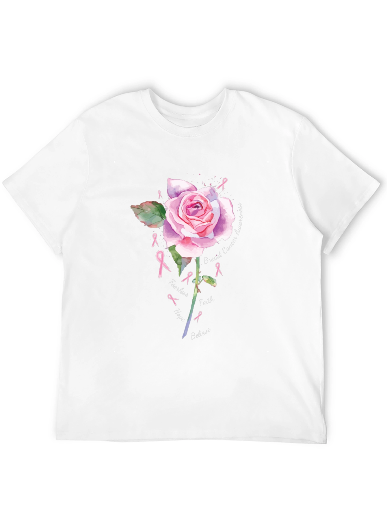 Breast Cancer Awareness Rose T-Shirt