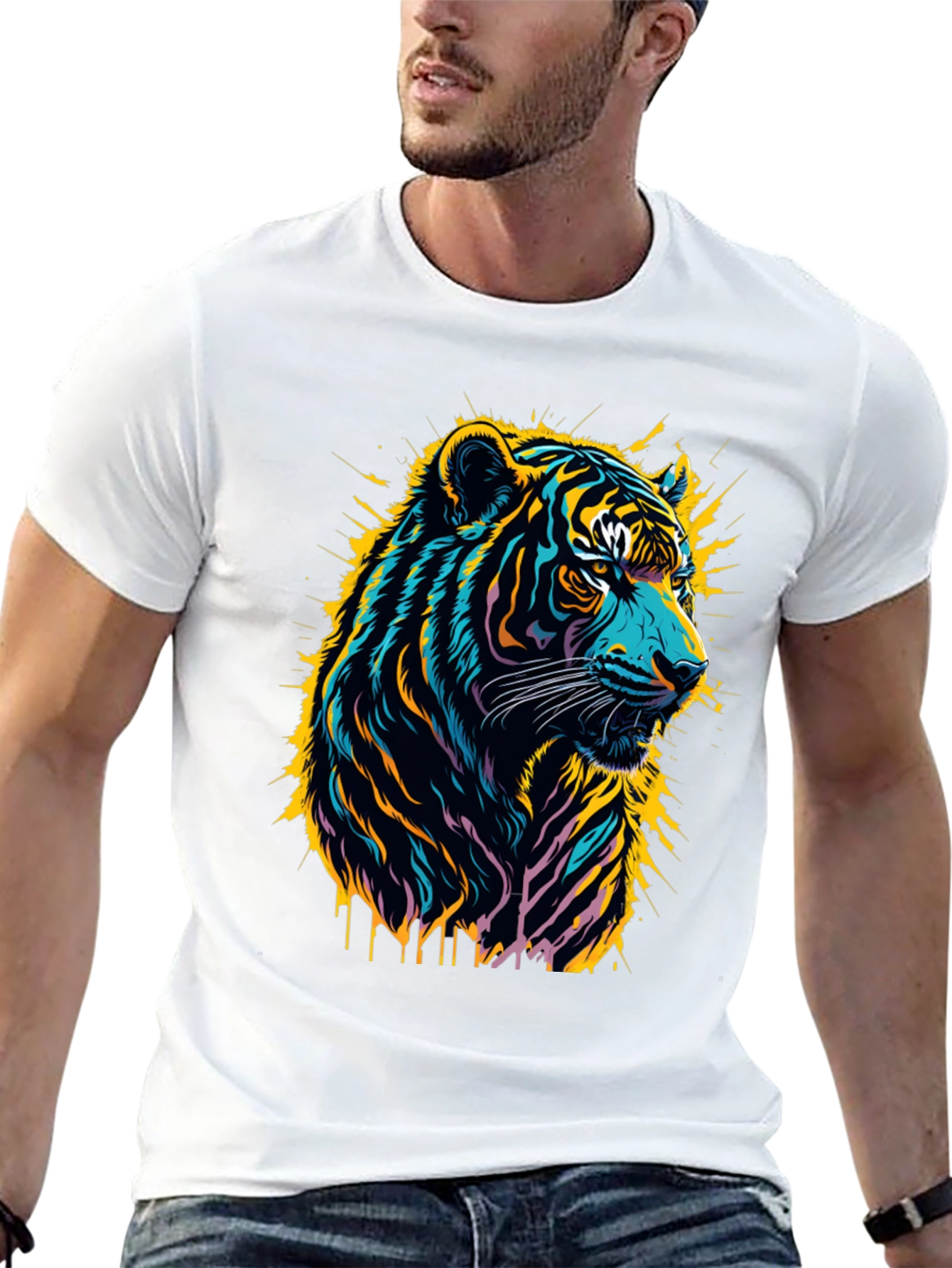 Vibrant Tiger Graphic Tee - Bold Style