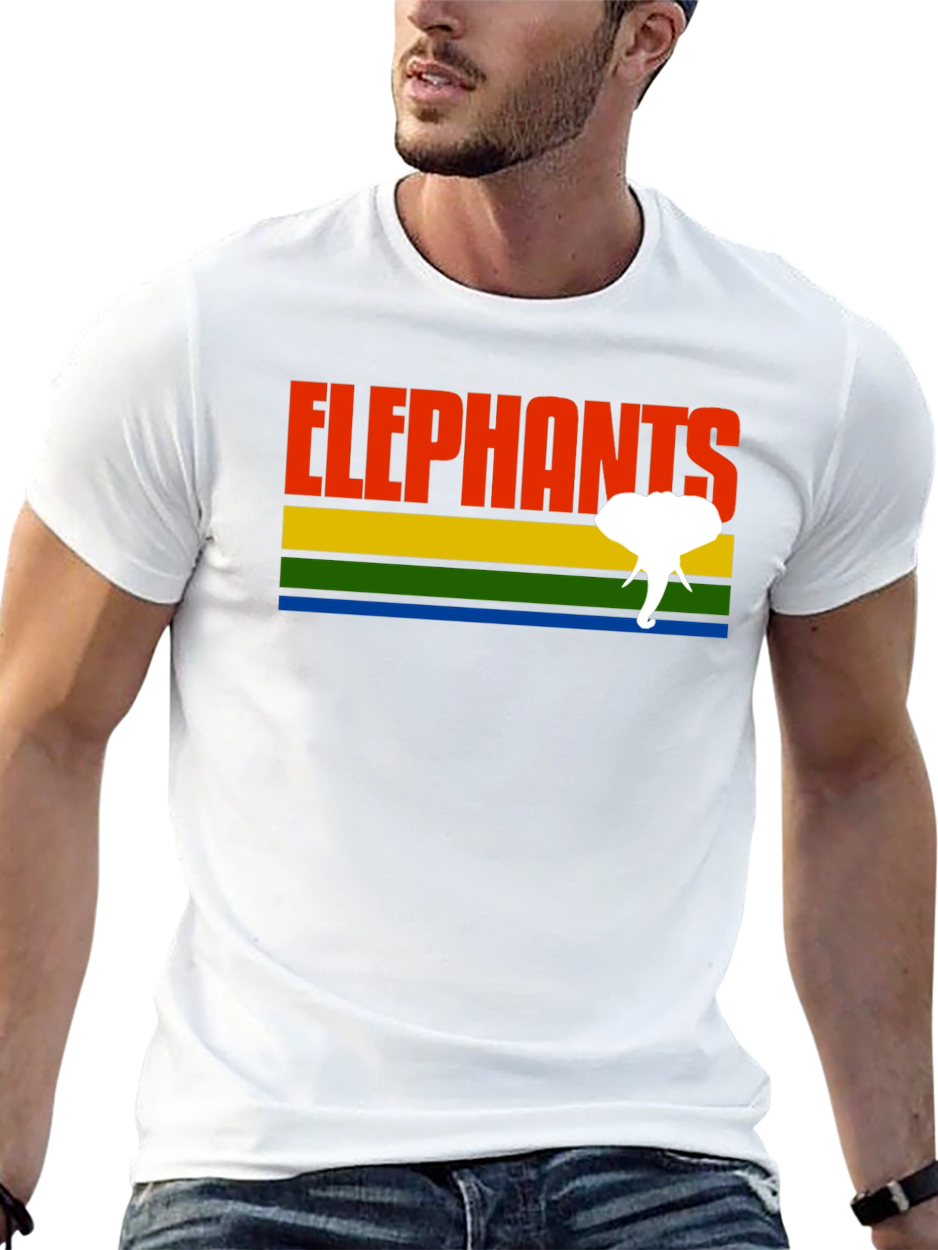 Retro Elephants Graphic T-Shirt - Unique Design!