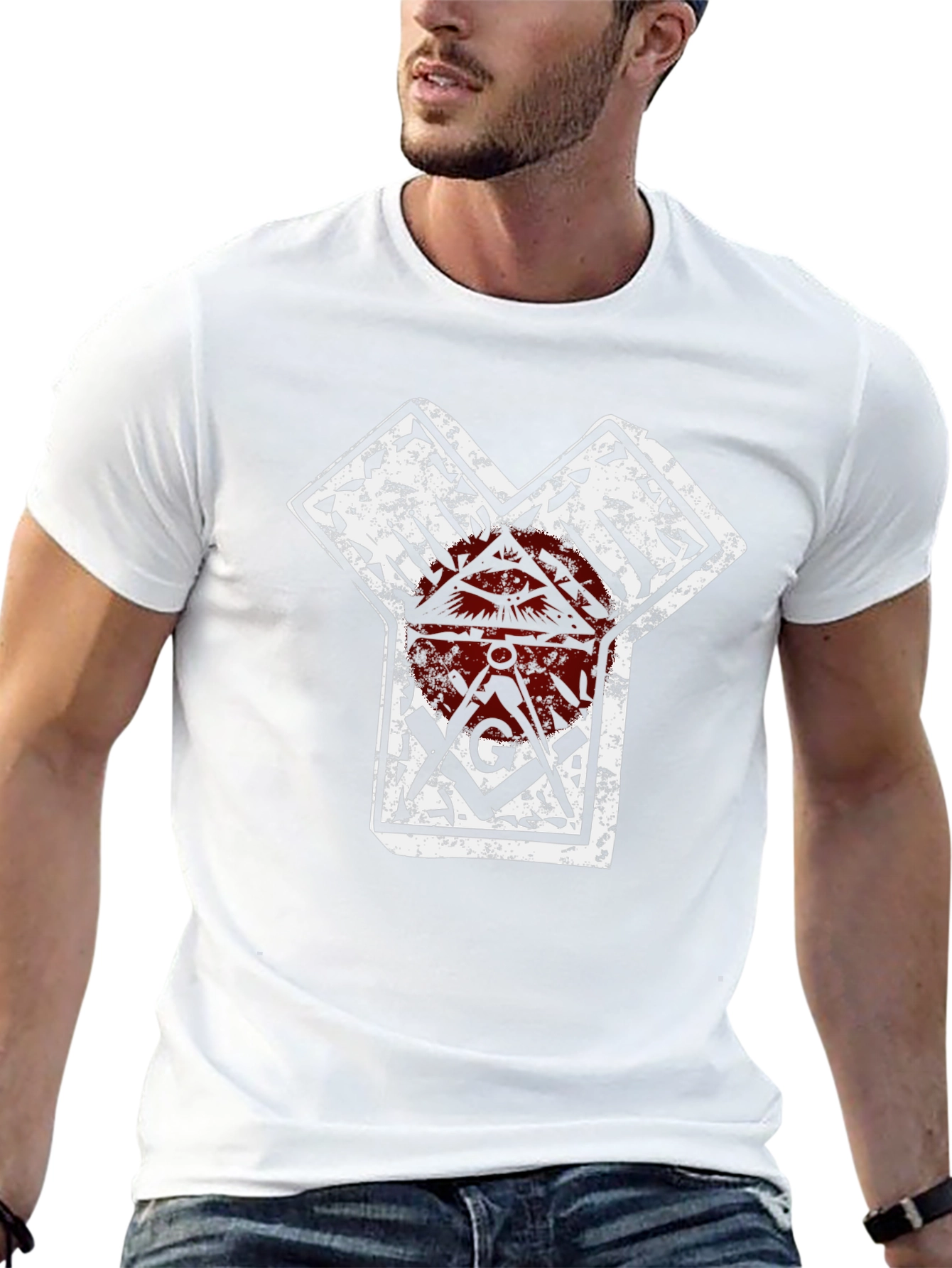 Graphic Tee - Symbol Print Black T-Shirt