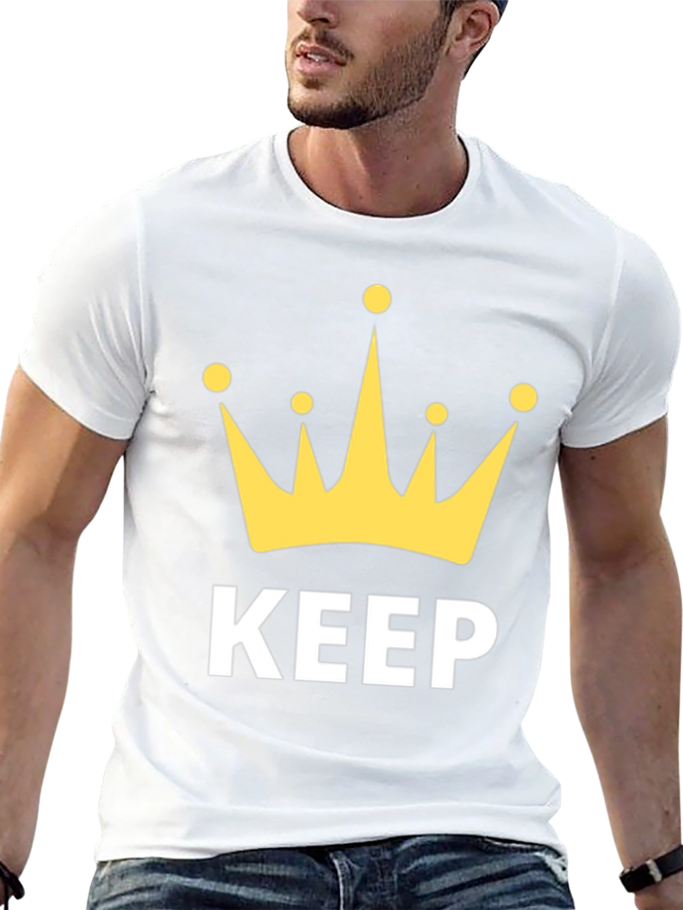 Keep Crowned Mens Black Graphic Tee
