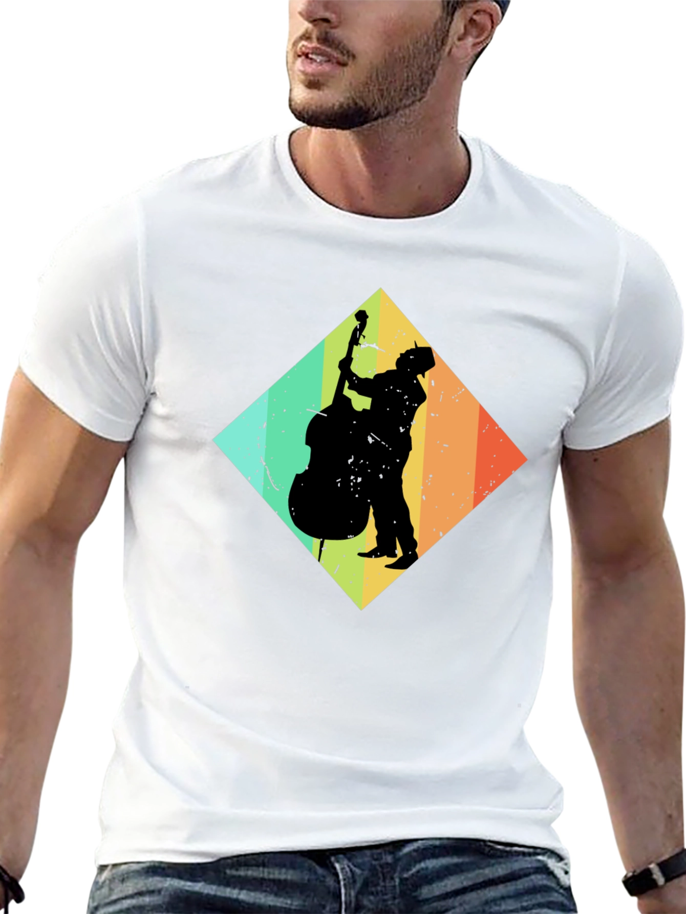 Retro Bass Player Graphic Tee