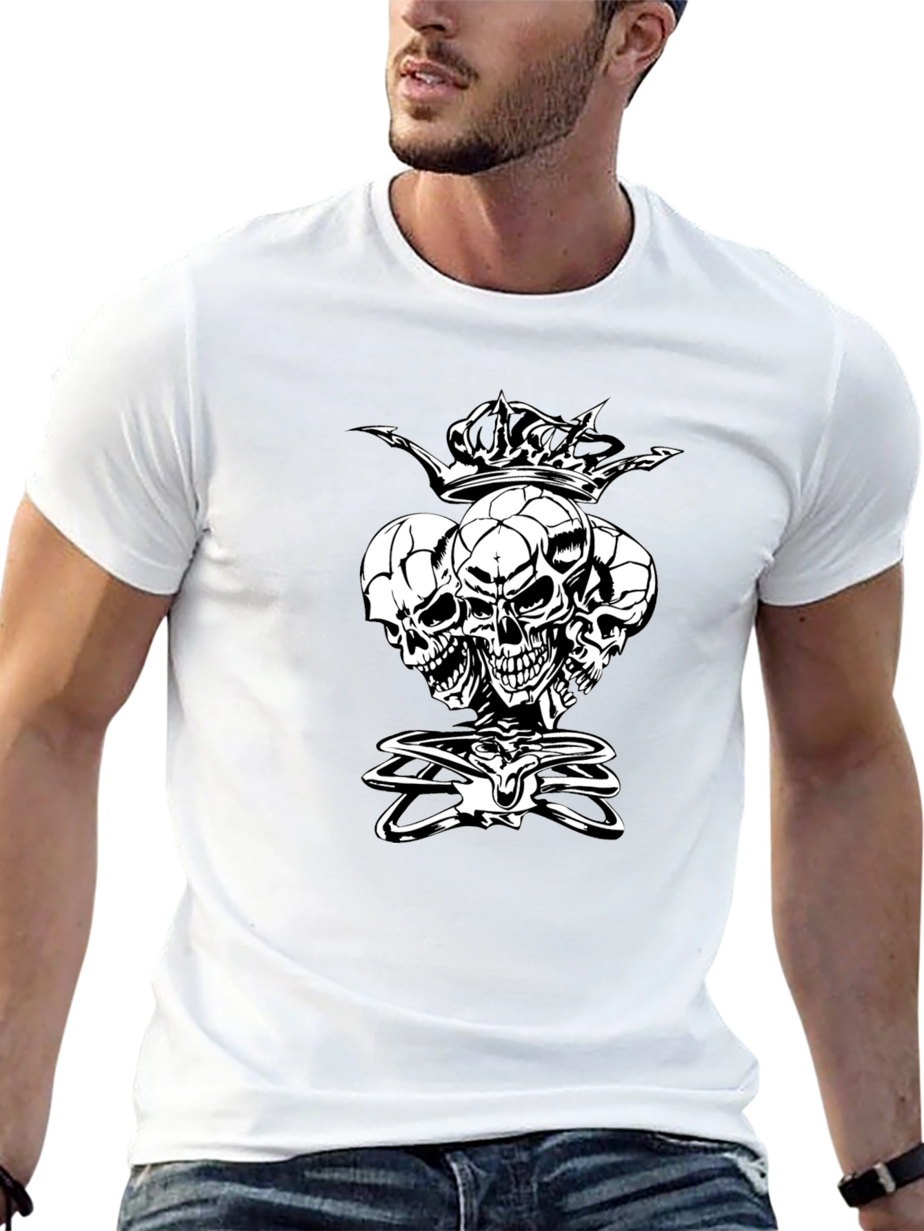 Skull King Graphic Tee - Black Cotton Shirt