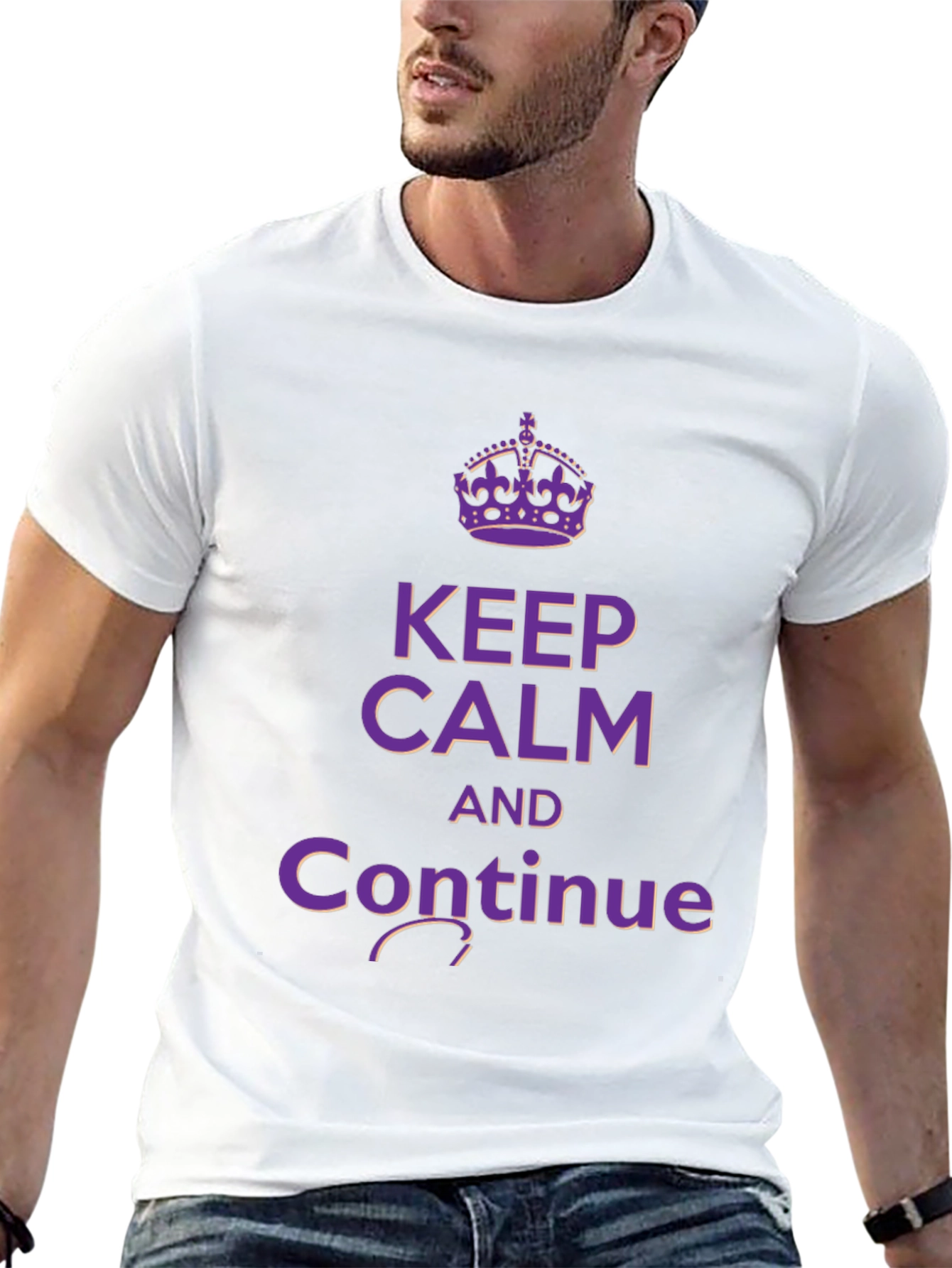 Keep Calm and Continue T-Shirt - Trendy Graphic Tee