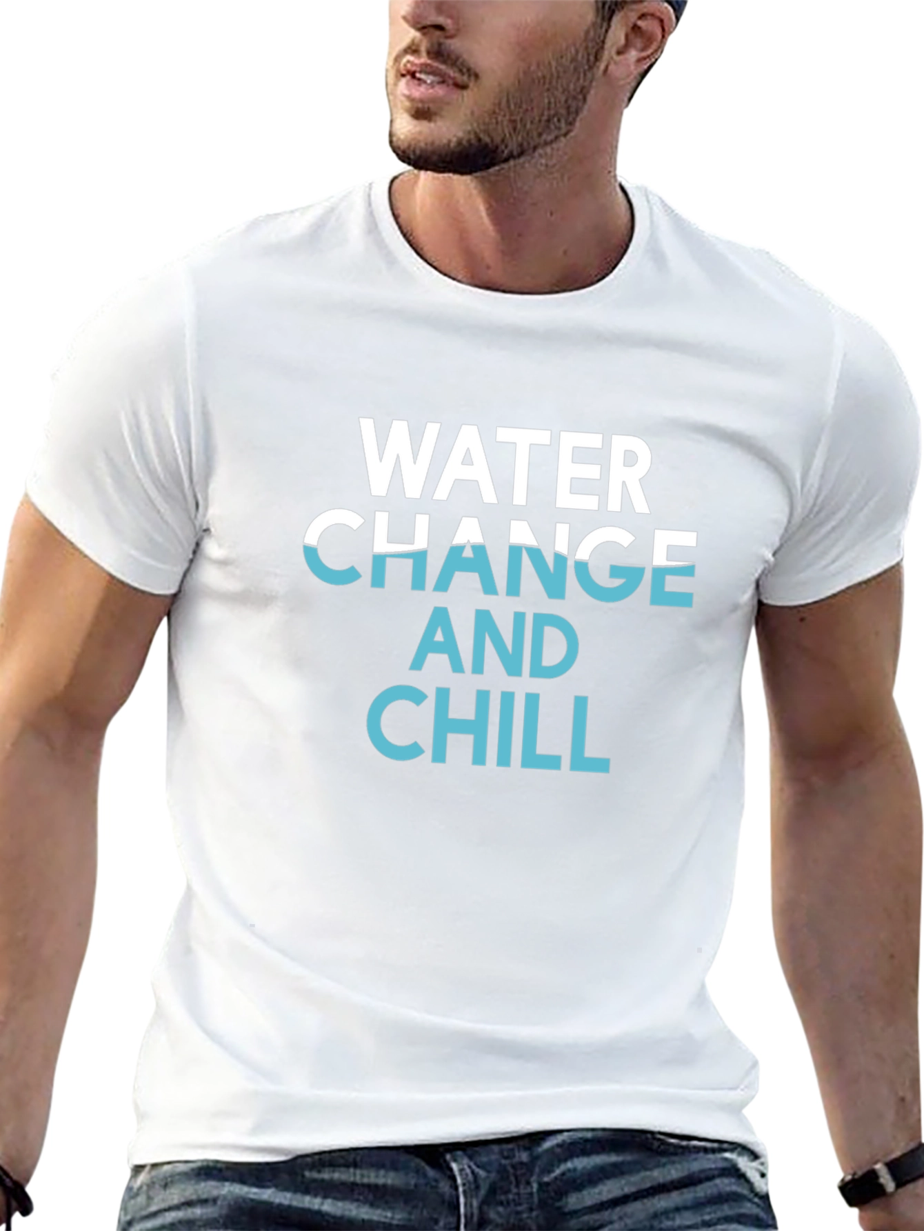 Water Change and Chill Black T-Shirt