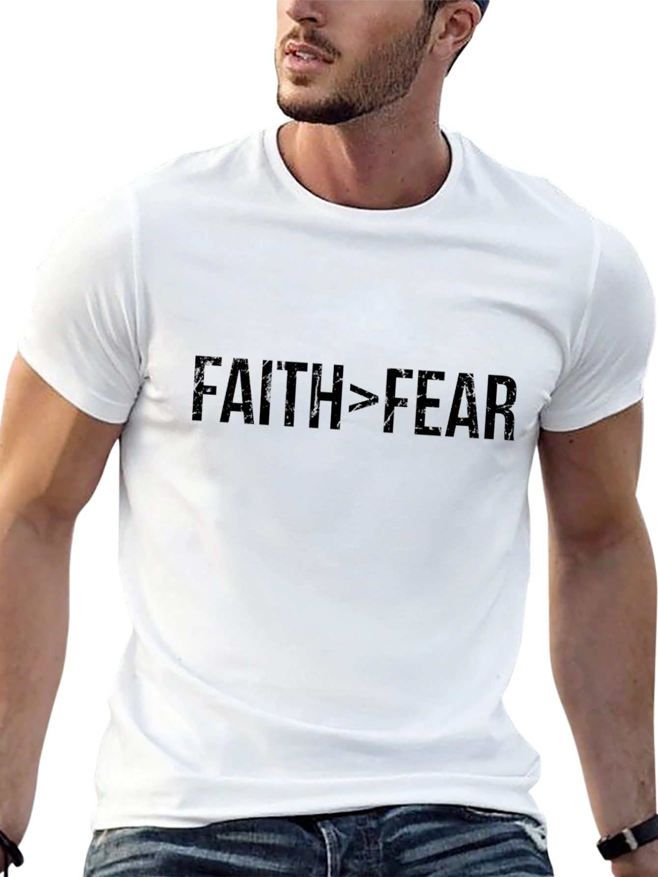 Faith Over Fear T-Shirt - Motivational Graphic Tee