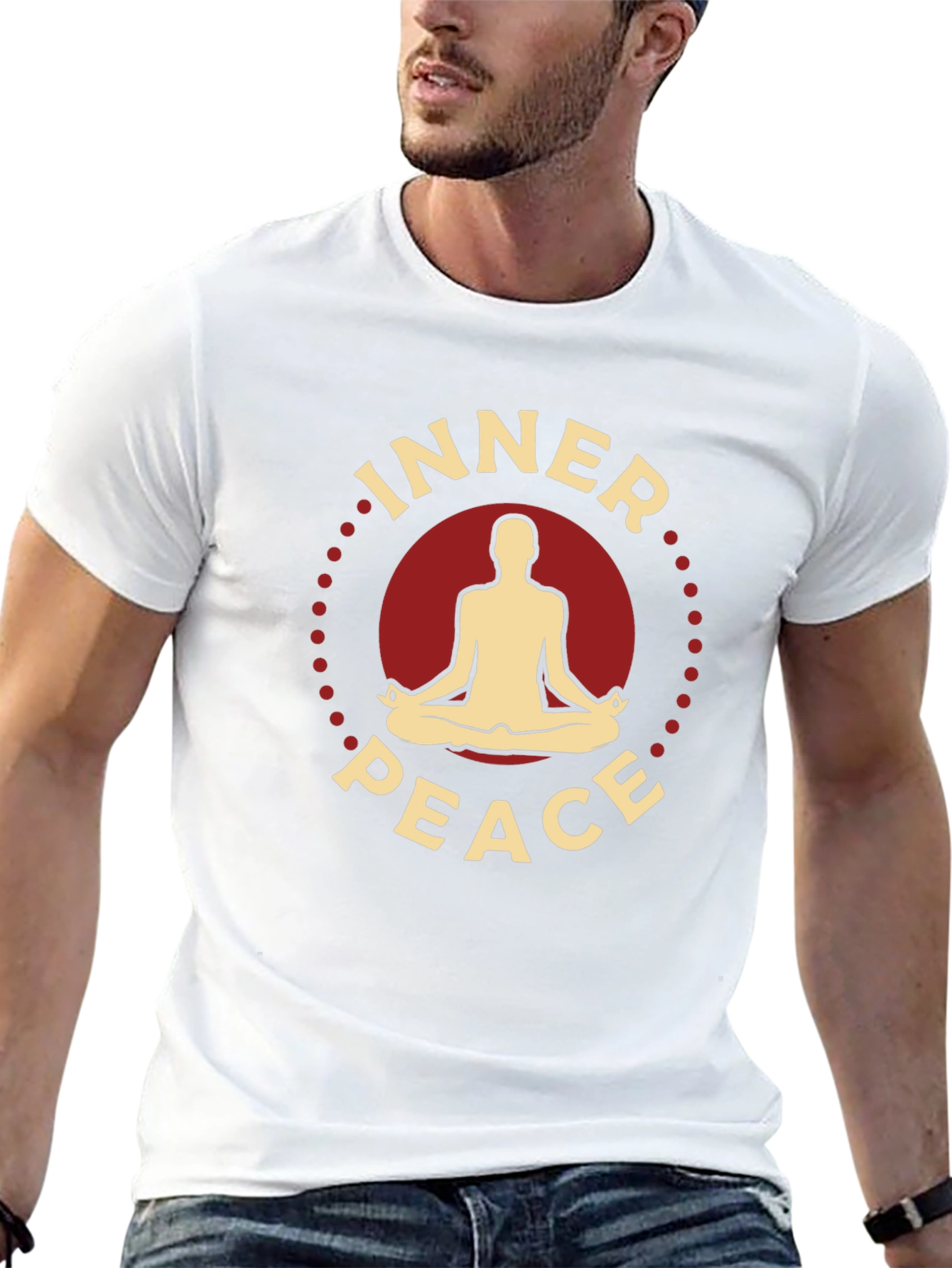 Inner Peace Yoga T-Shirt - Meditating Design
