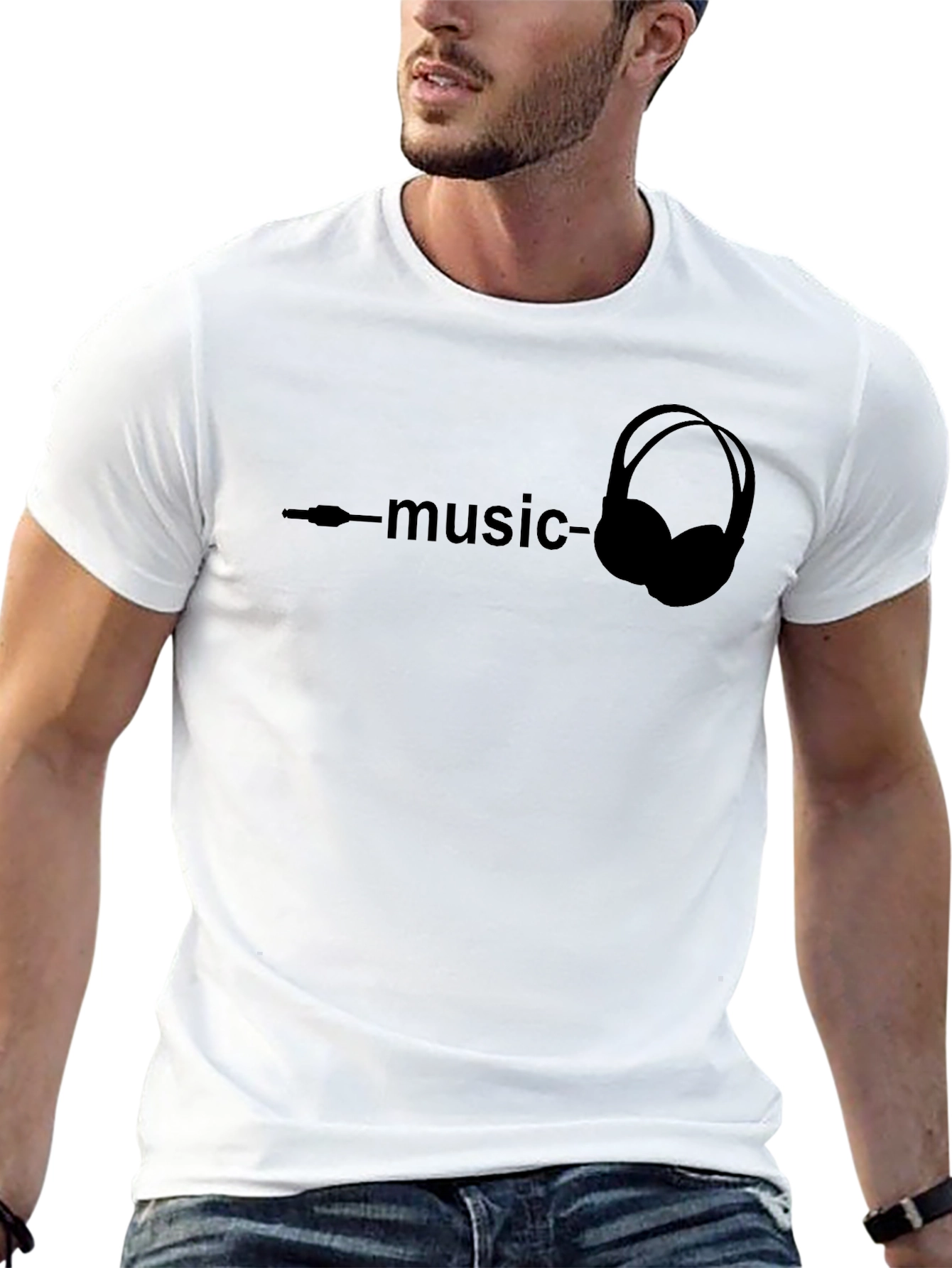 Music Headphone Graphic Tee - Stylish Unisex T-Shirt