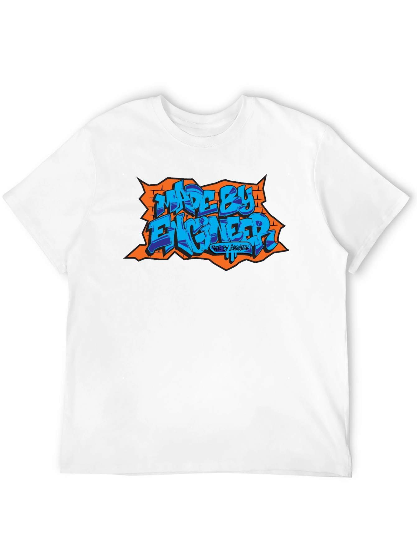 Made By Engineer Graphic T-Shirt - Cool Designer Tee