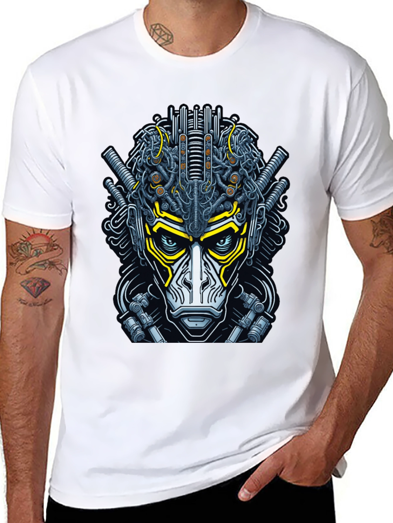 Cyberpunk Monkey Graphic Tee - Black