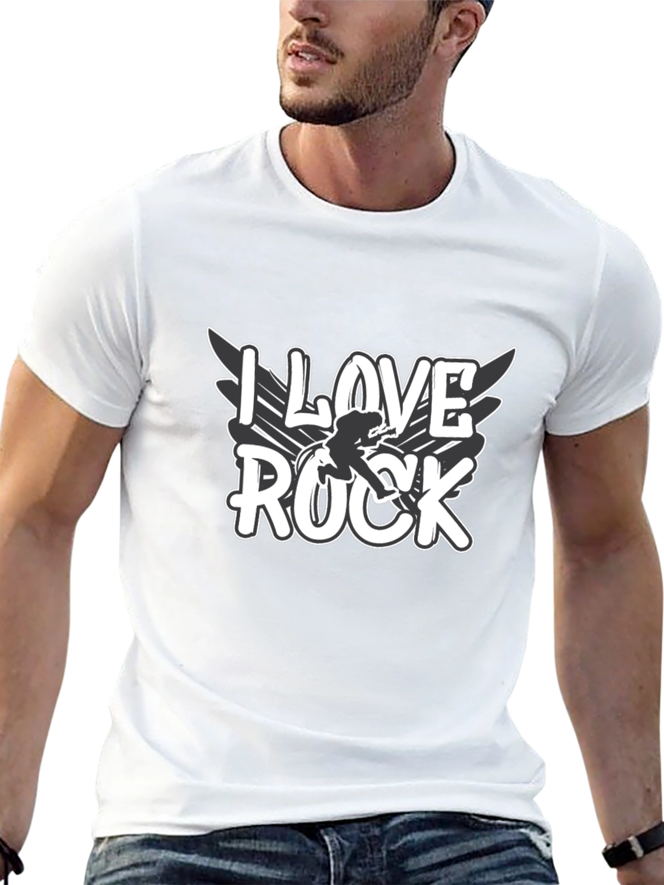 I Love Rock Music Graphic T-Shirt