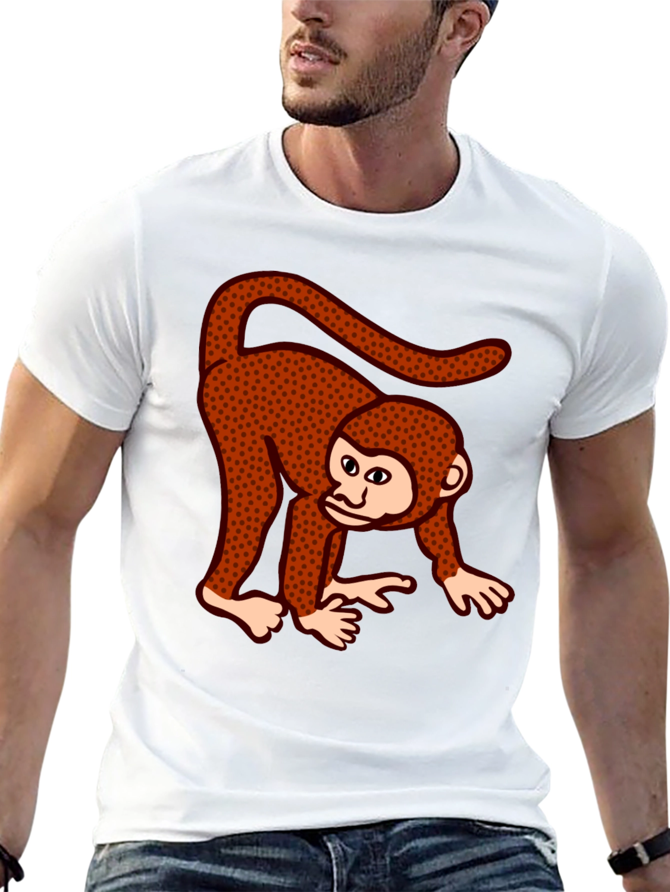 Funky Monkey Graphic T-Shirt - Casual Black Tee