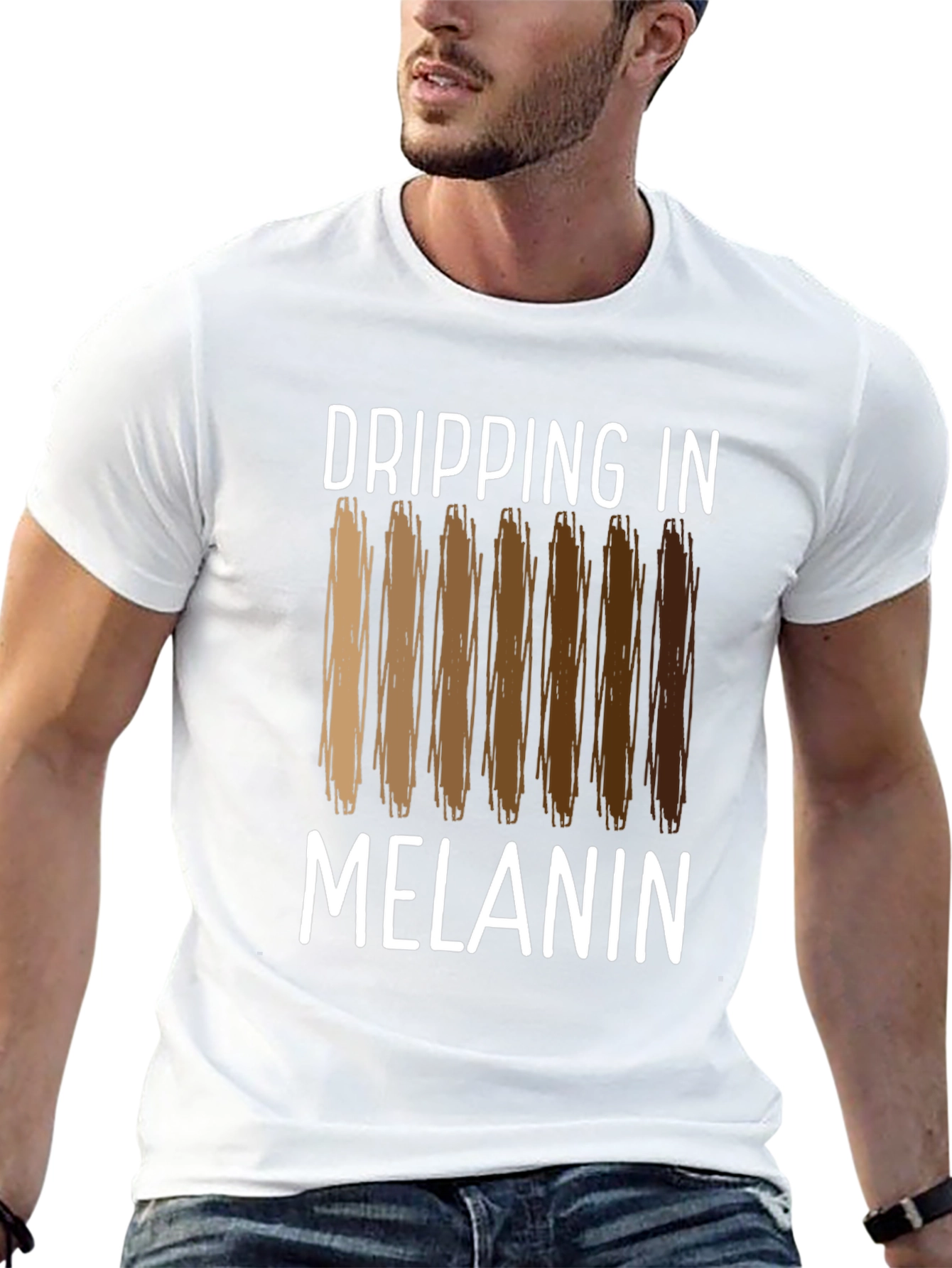 Dripping in Melanin Graphic Tee - Black