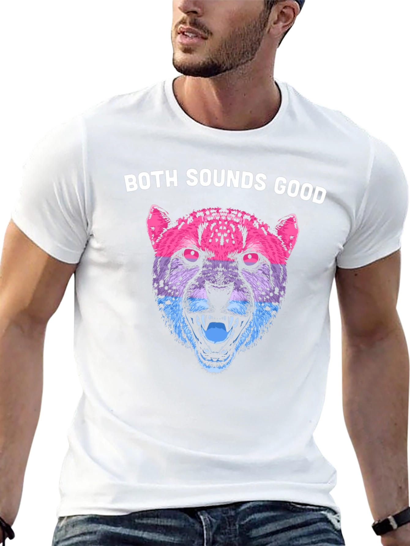 Bisexual Pride Cheetah Graphic T-Shirt
