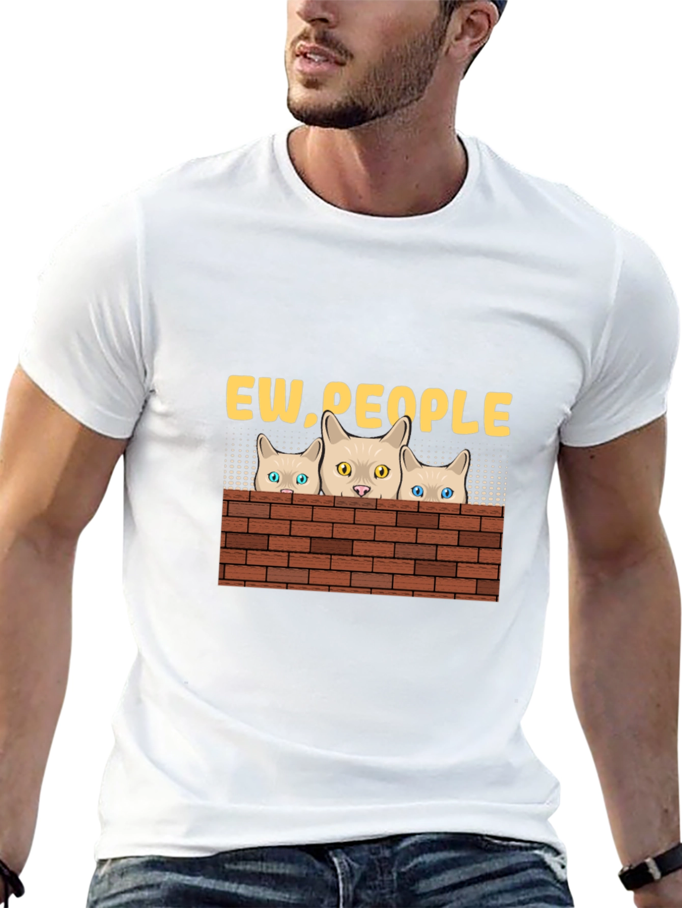 Ew People Cat T-Shirt - Funny Graphic Tee