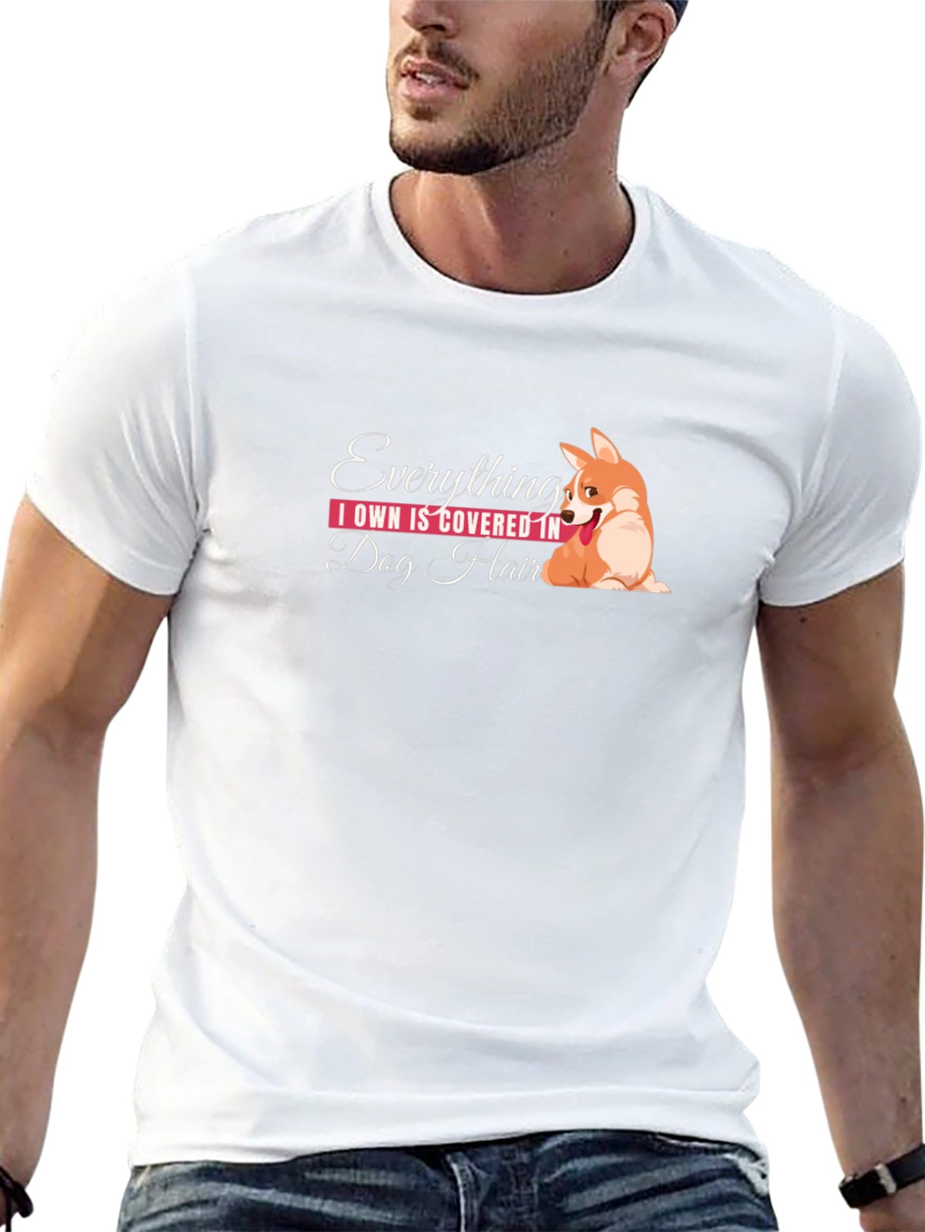 Dog Hair Corgi Graphic T-Shirt