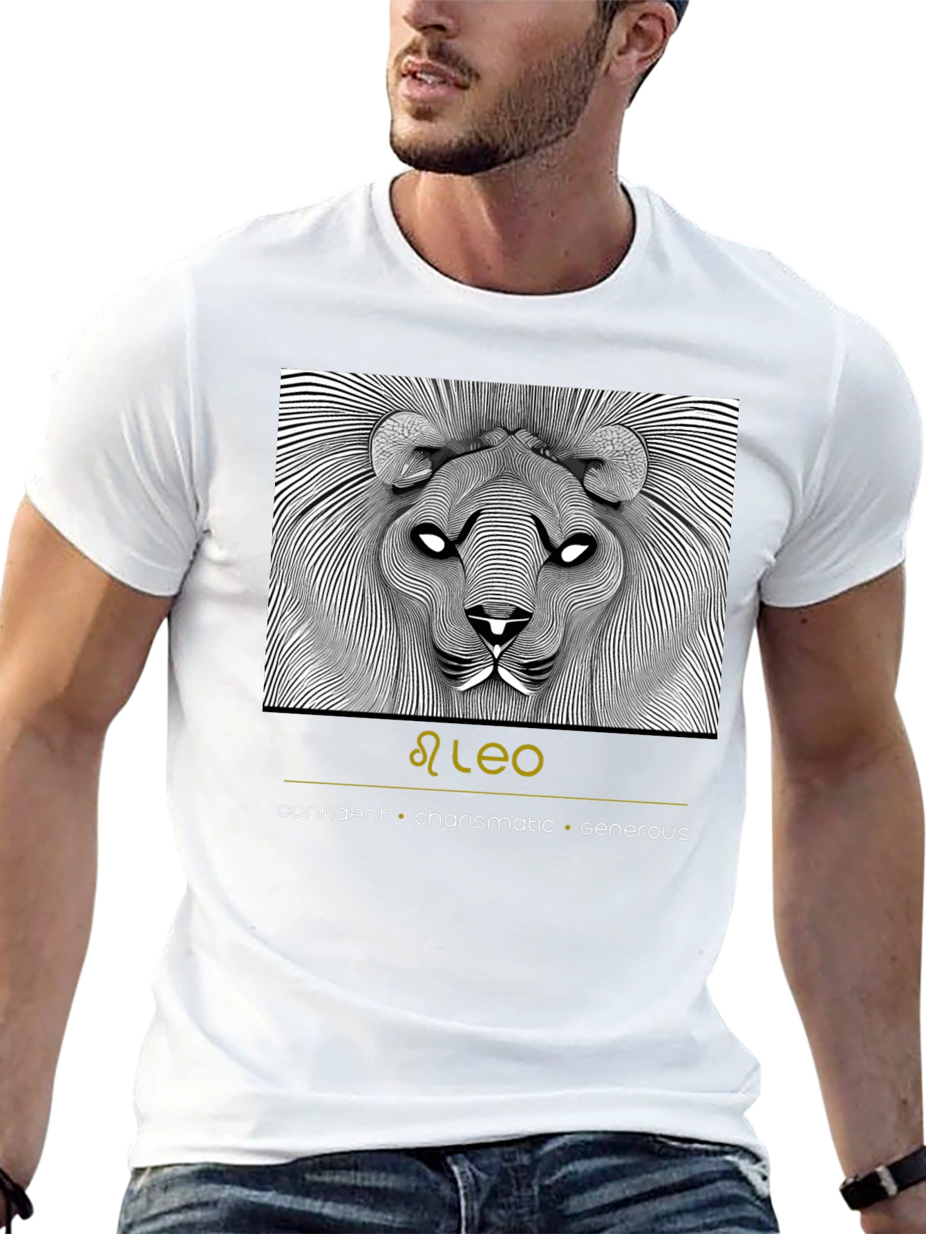 Leo Zodiac Graphic Tee - Confident Charismatic Generous