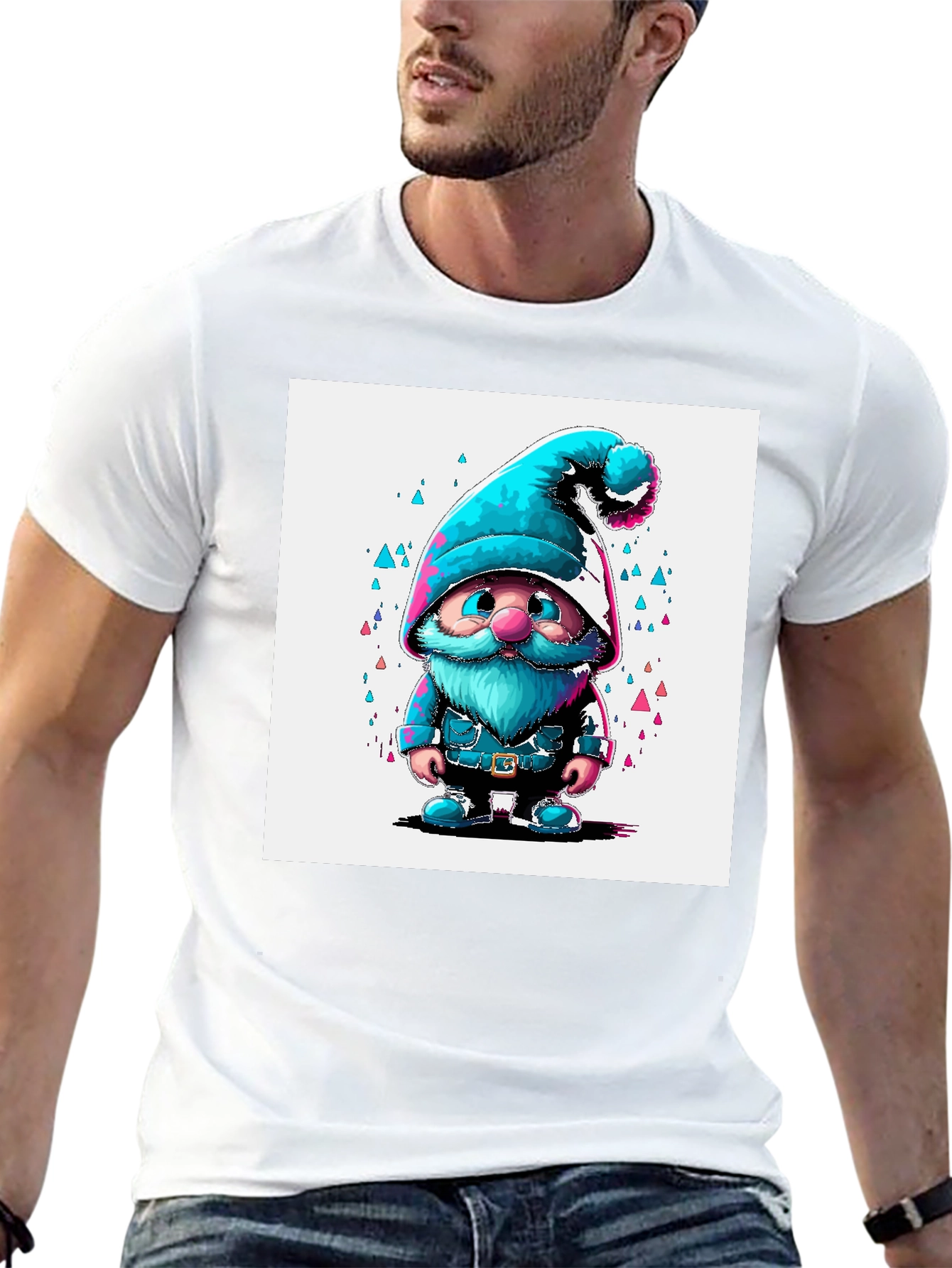 Gnome Graphic Tee - Stylish Black Cotton T-Shirt