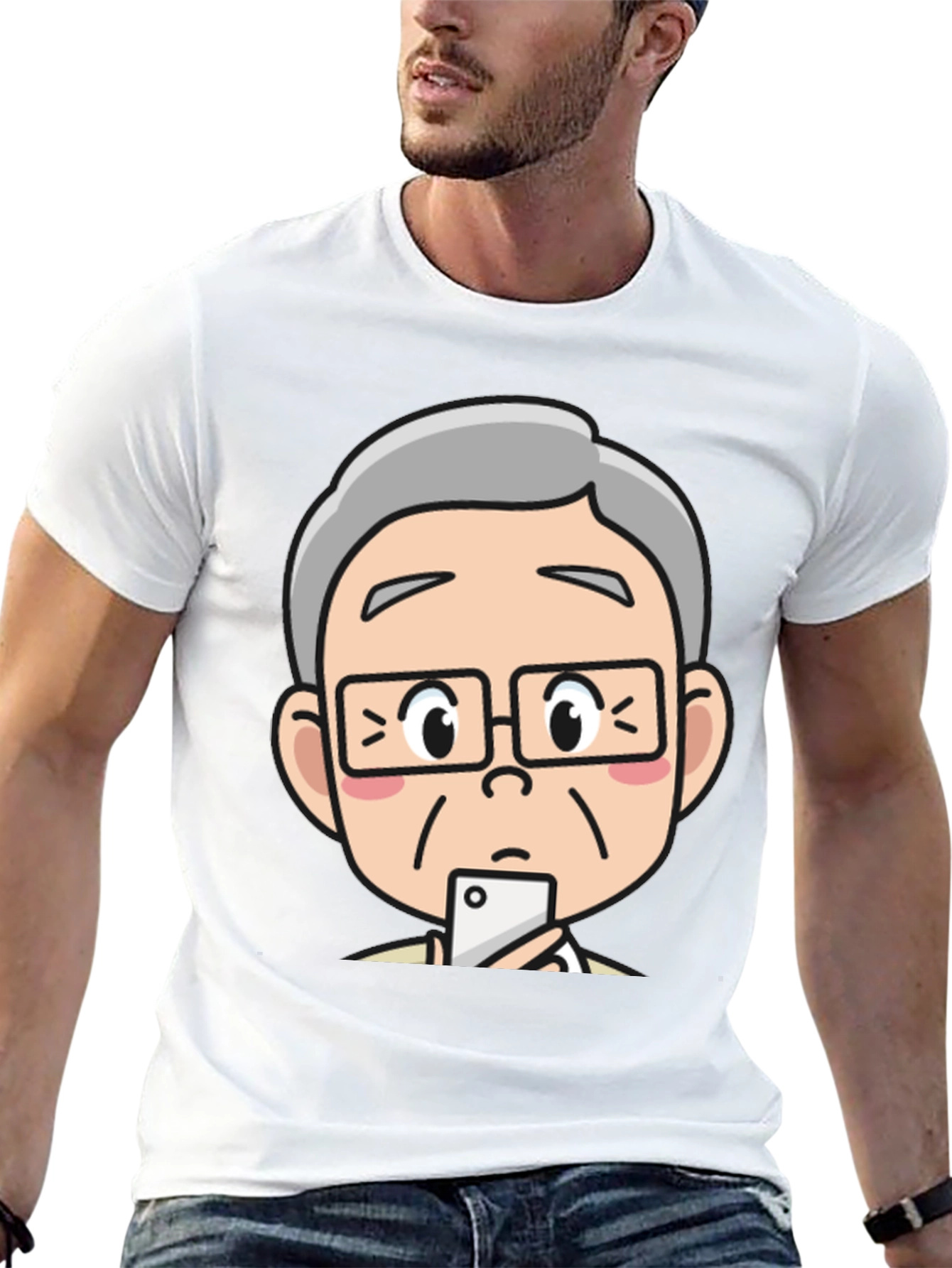 Cartoon Face Graphic T-Shirt