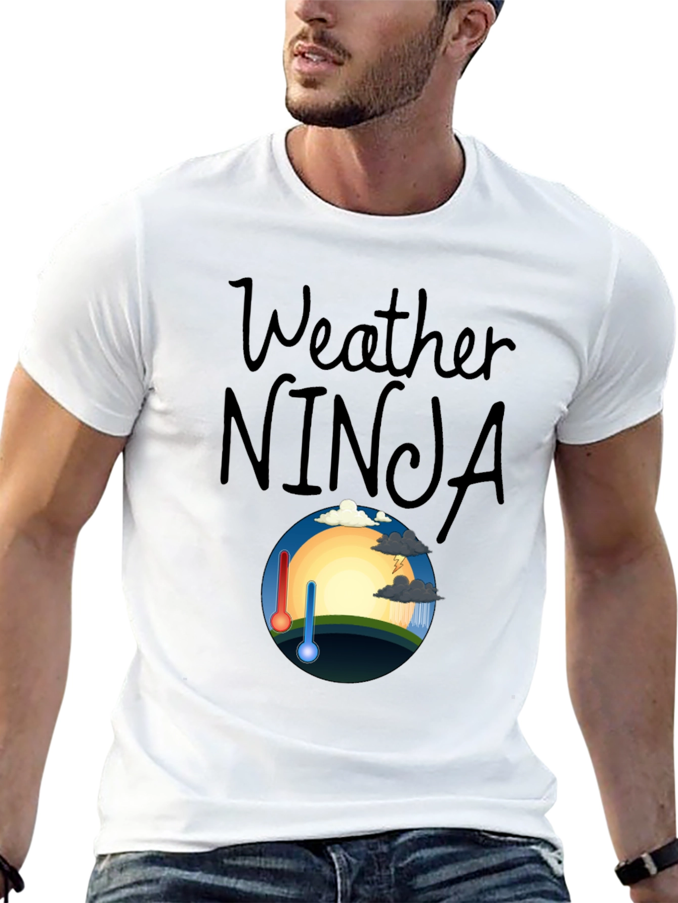Weather Ninja Graphic T-Shirt - Cool & Quirky Design