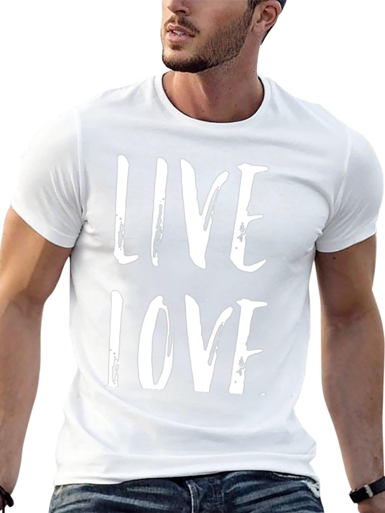 Live Love Graphic Tee - Black Casual T-Shirt