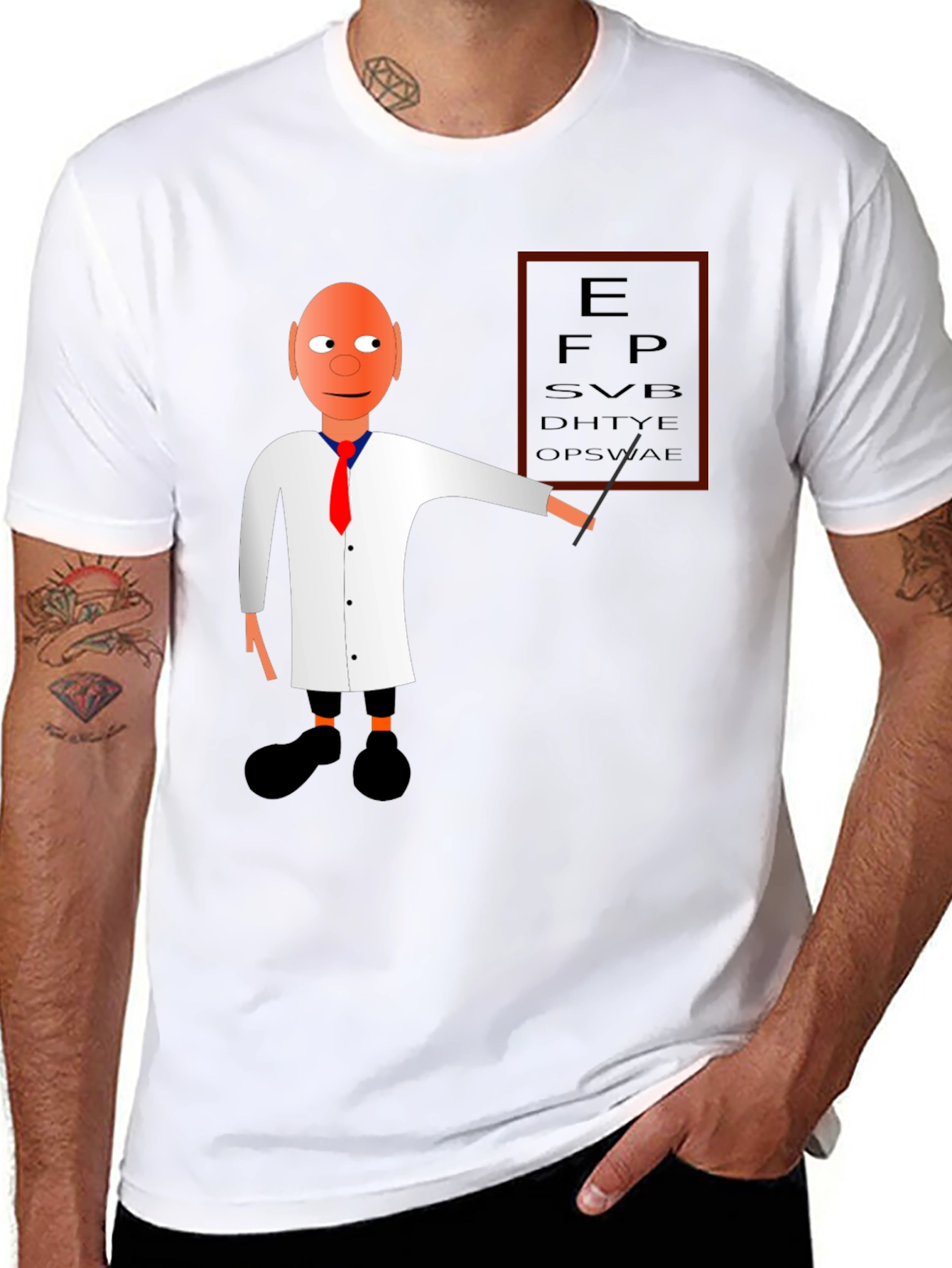 Eye Exam Cartoon Graphic T-Shirt
