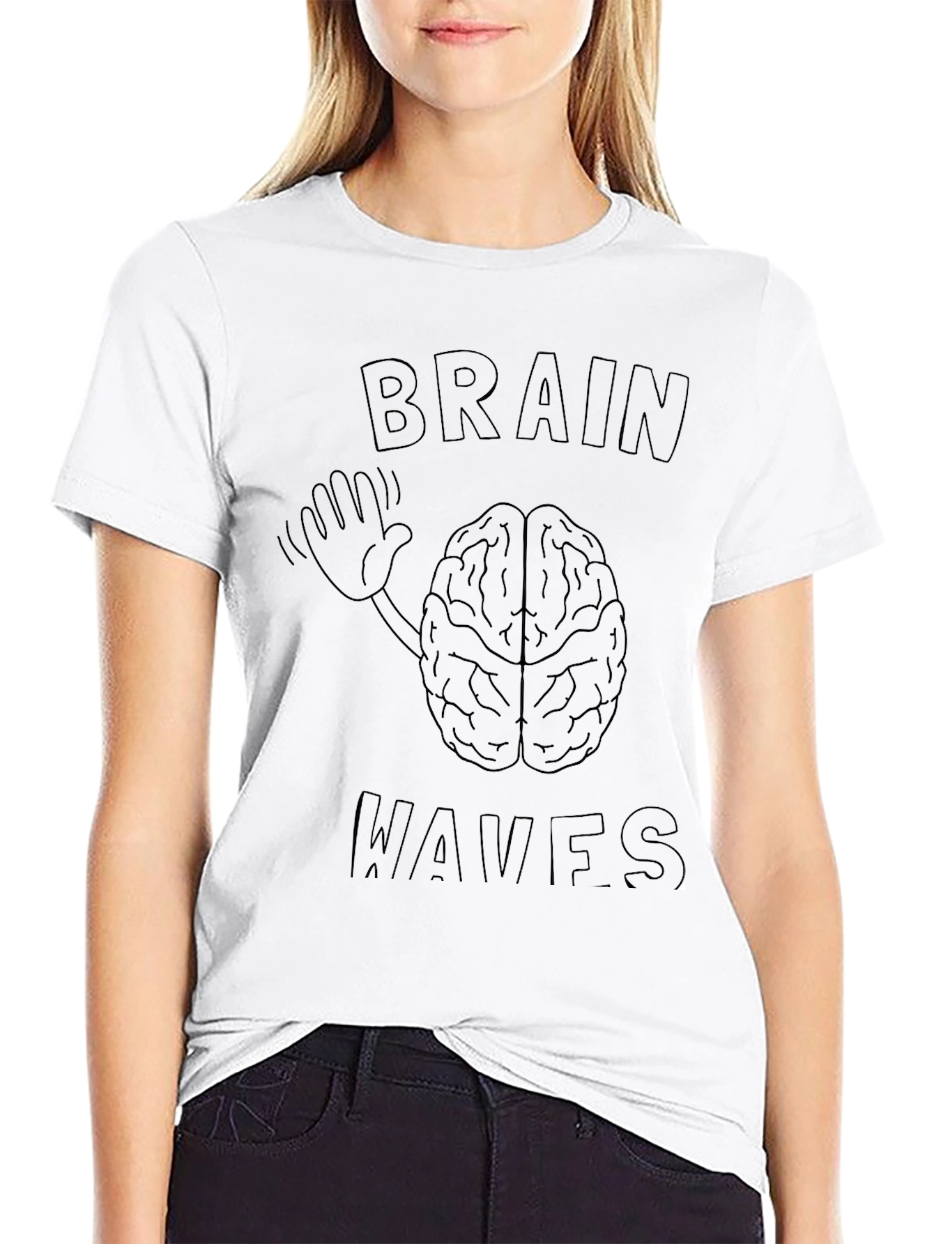 Brain Waves Graphic T-Shirt - Black