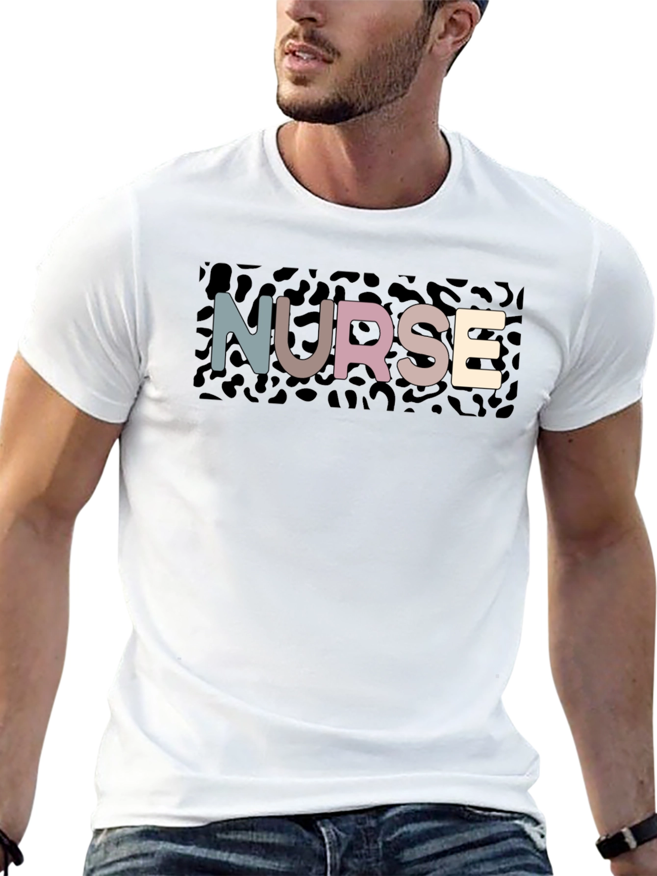 Nurse Leopard Print T-Shirt - Stylish Healthcare Apparel