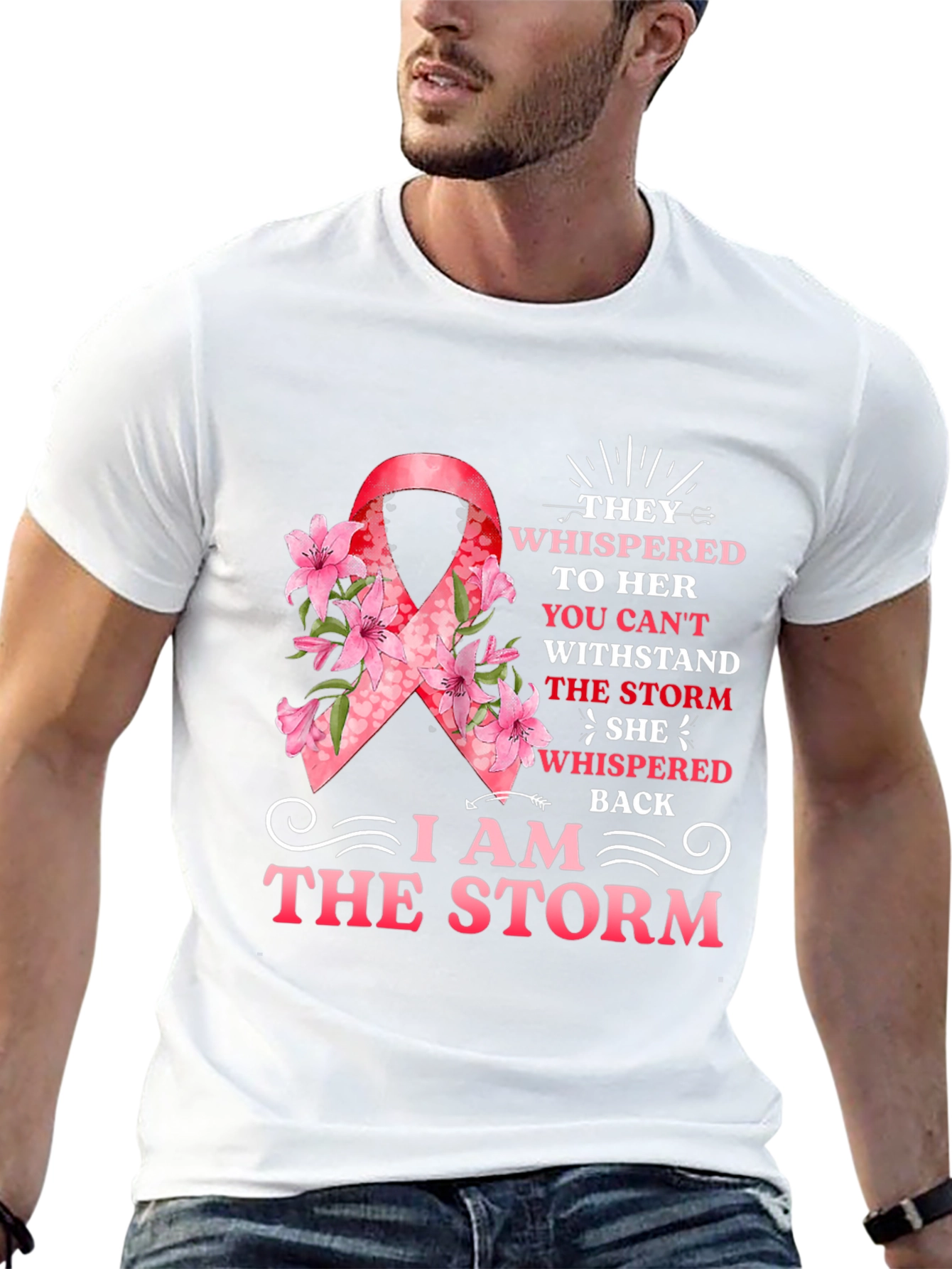 I Am The Storm Ribbon T-Shirt