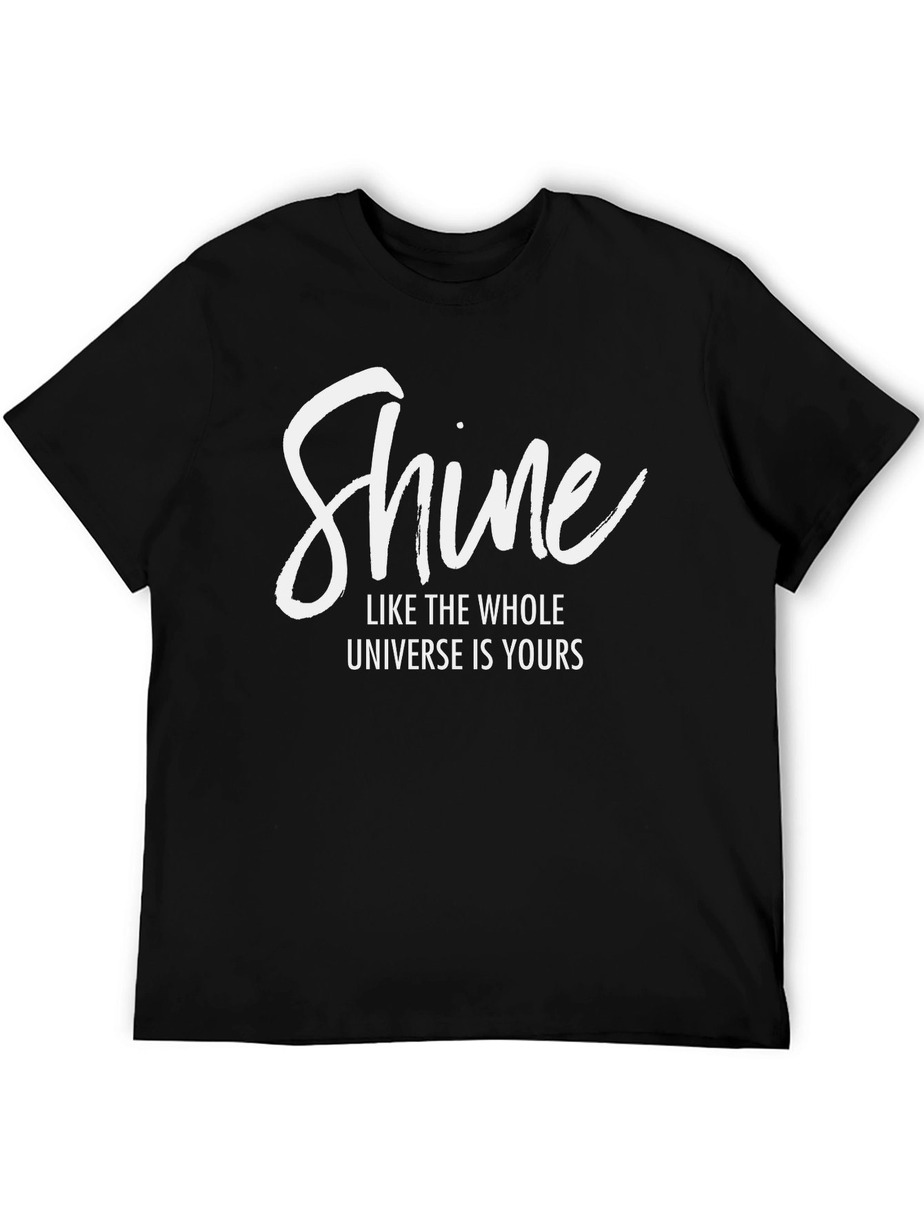 Shine Universe Graphic Tee - Soft Cotton Black T-Shirt