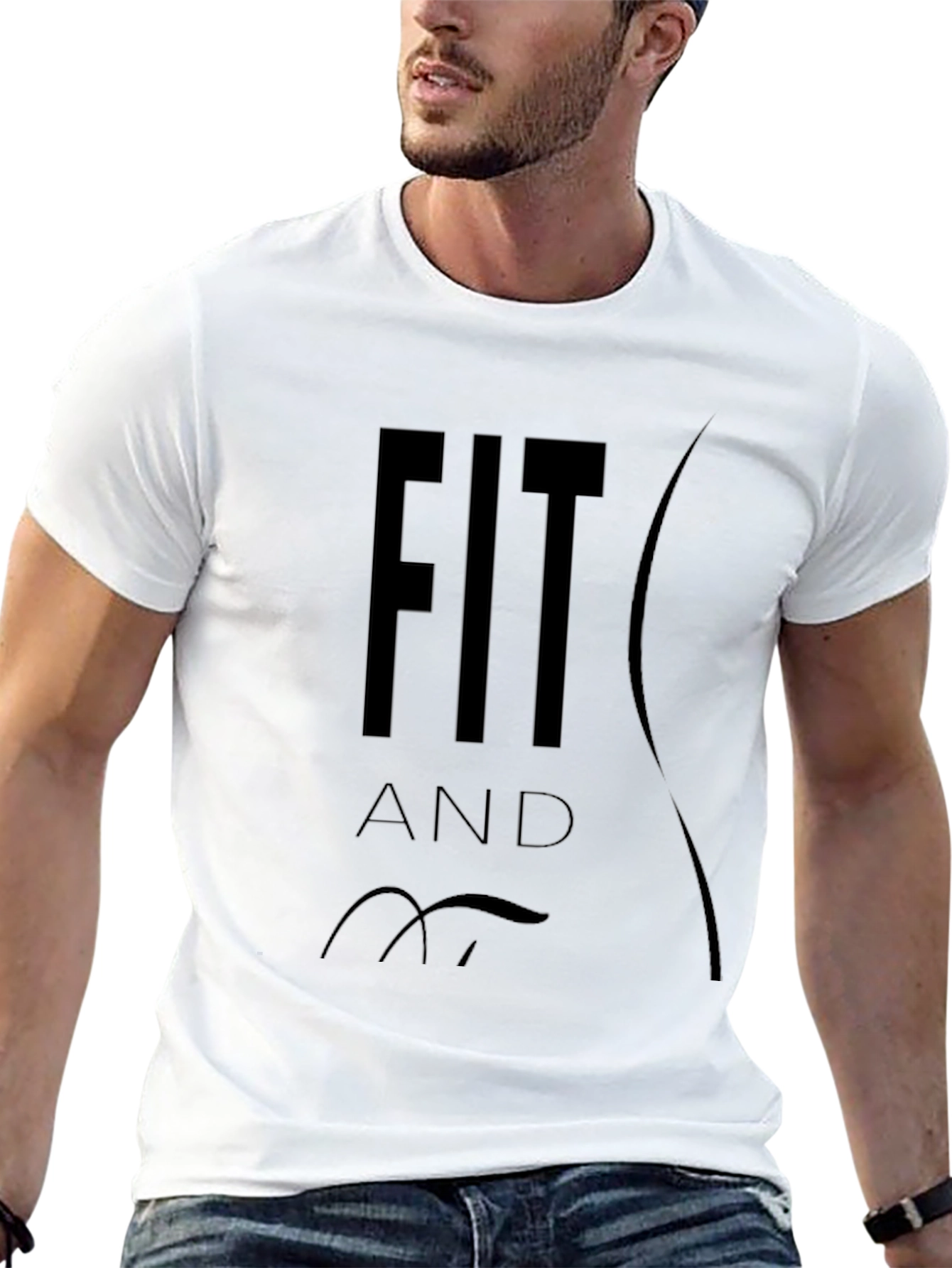 Fit and Fine Black T-Shirt