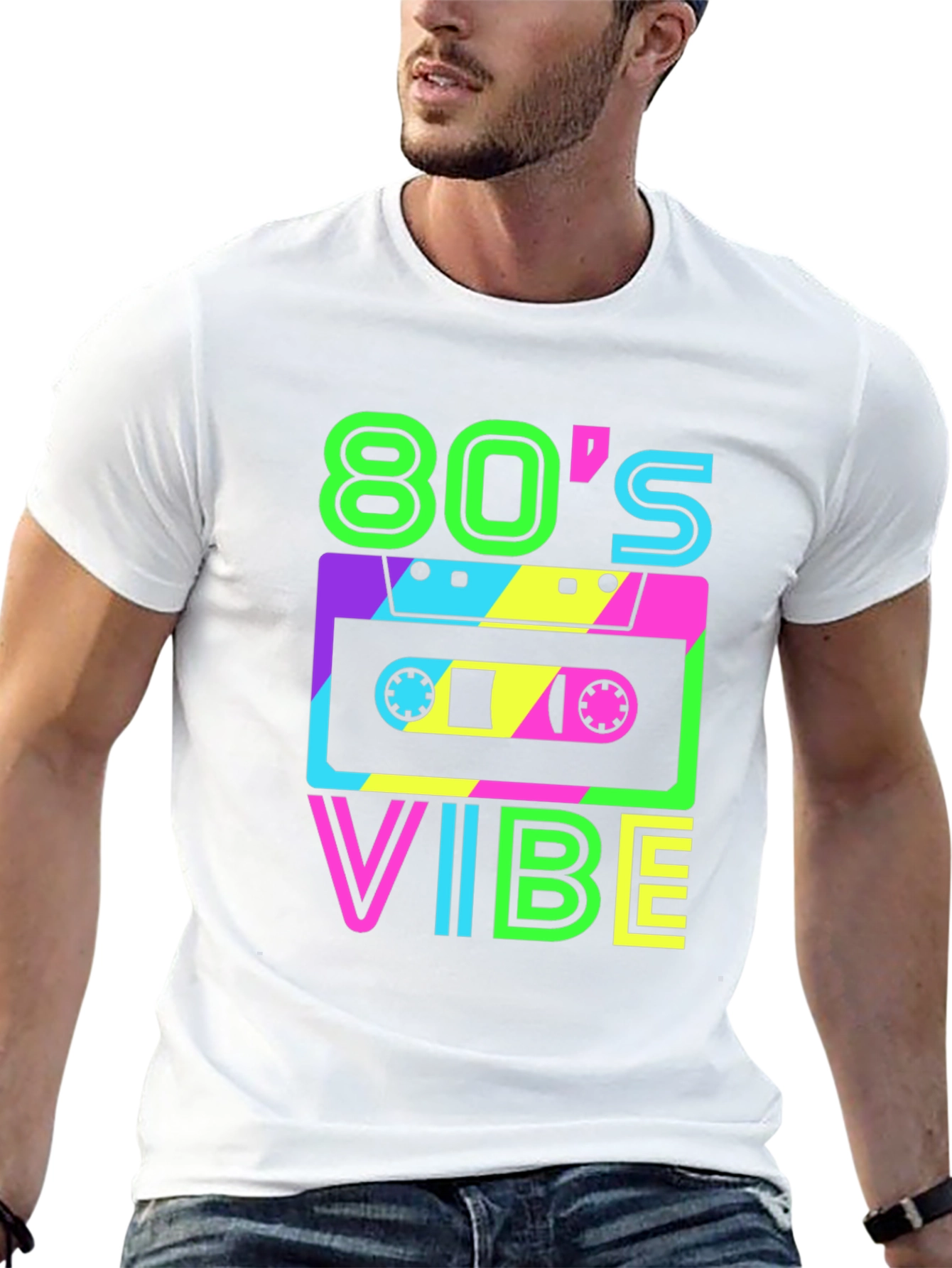 80s Vibe Retro Graphic Tee - Classic Cassette Design