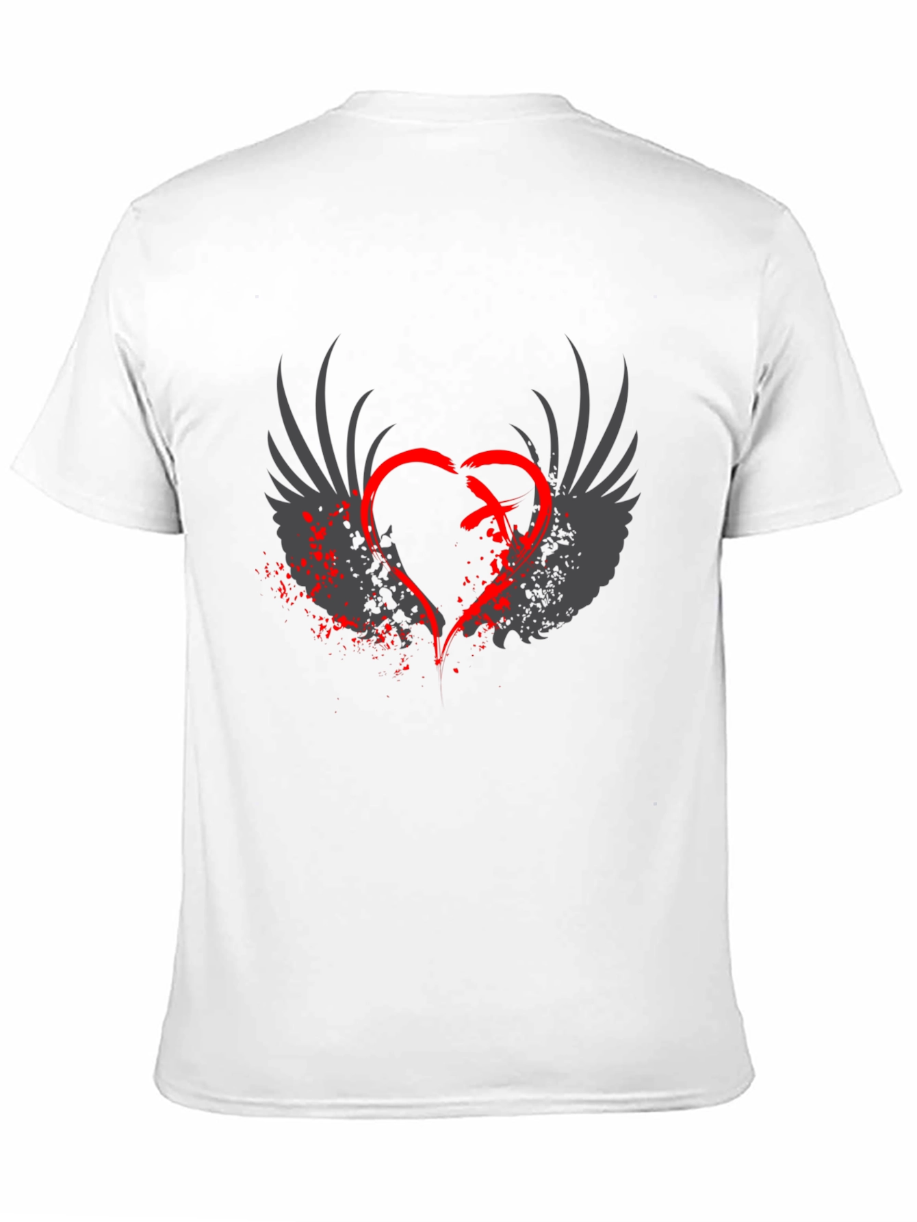 Winged Heart Graphic Tee - Stylish Black T-Shirt