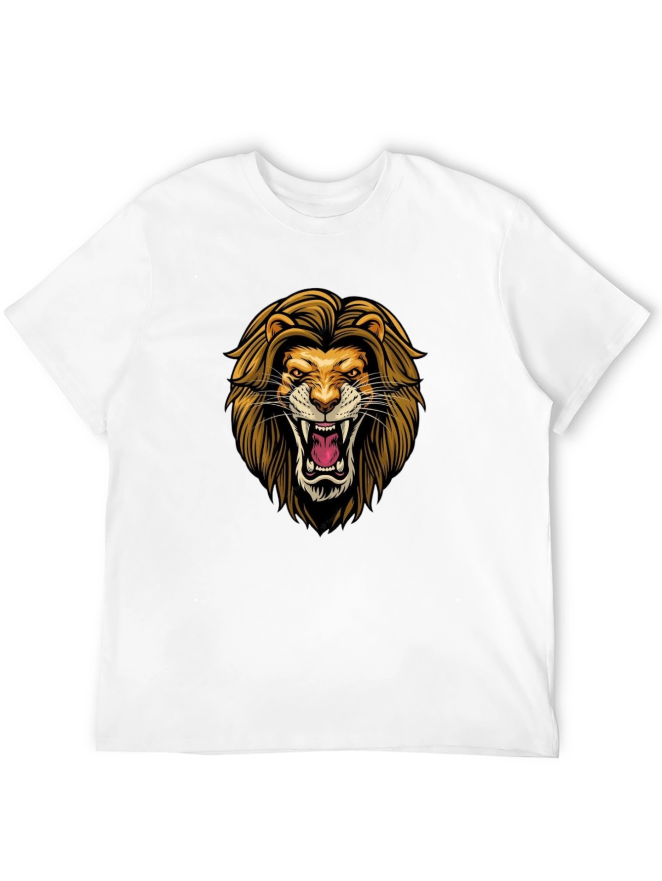 Lion Graphic Black T-Shirt - Fierce Style