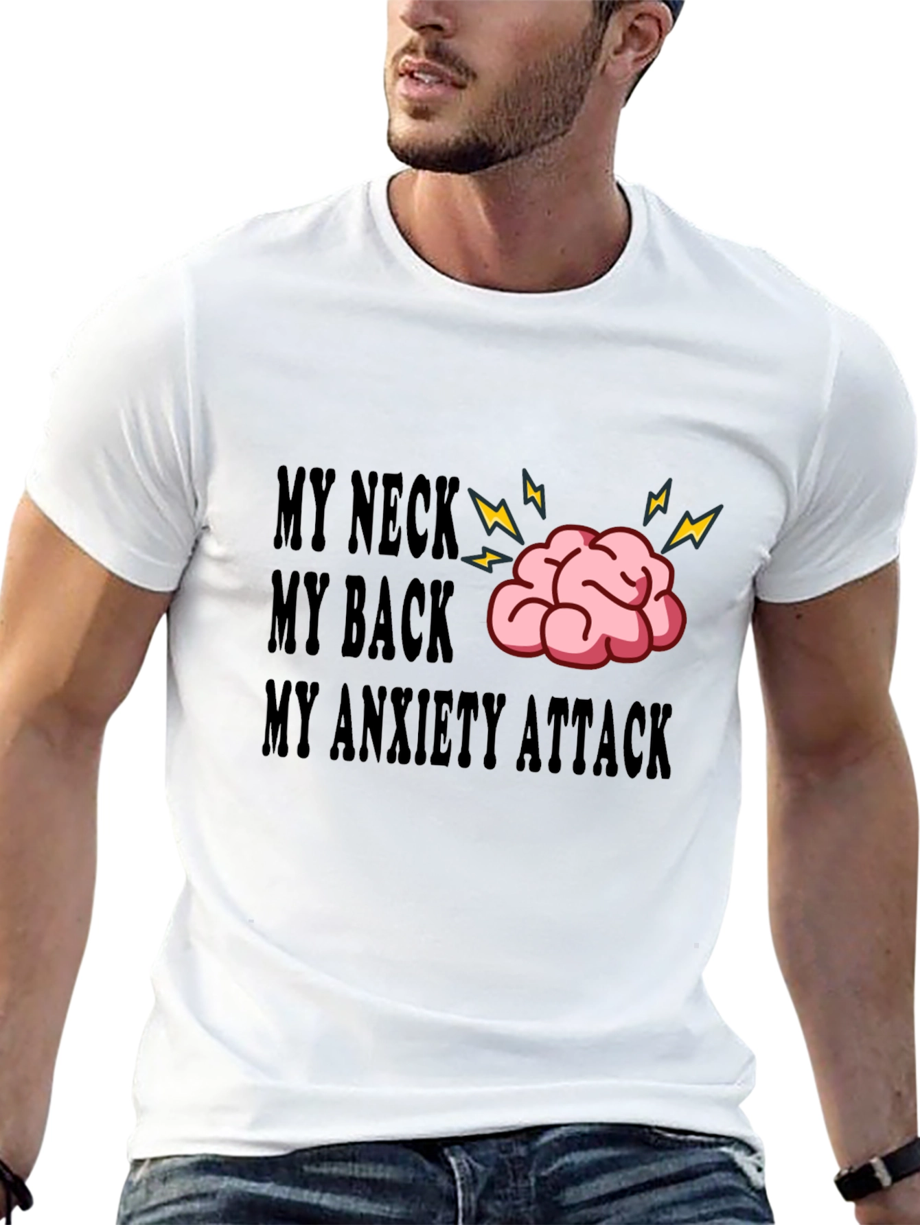 My Neck My Back Anxiety Attack Funny Graphic Tee