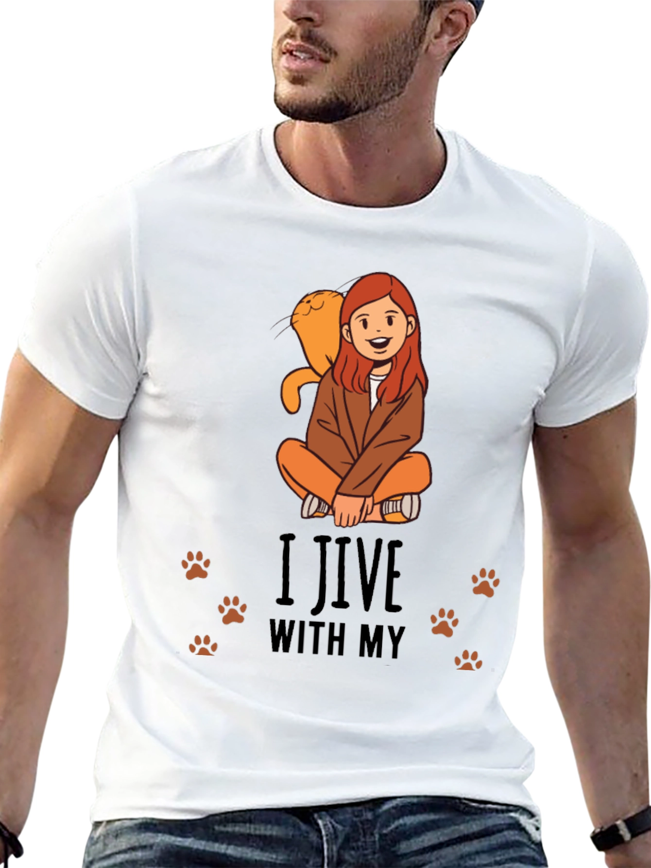 I Jive With My Cat Graphic Tee