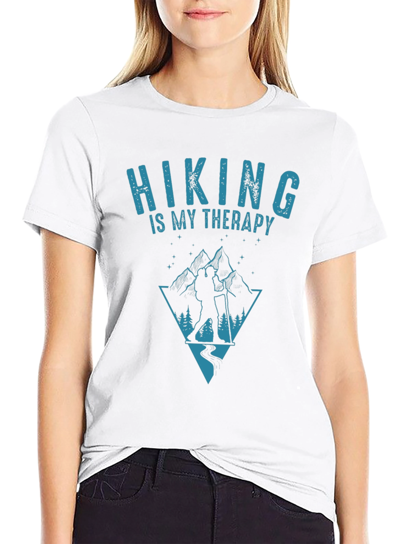 Hiking is My Therapy Tee - Adventure T-Shirt