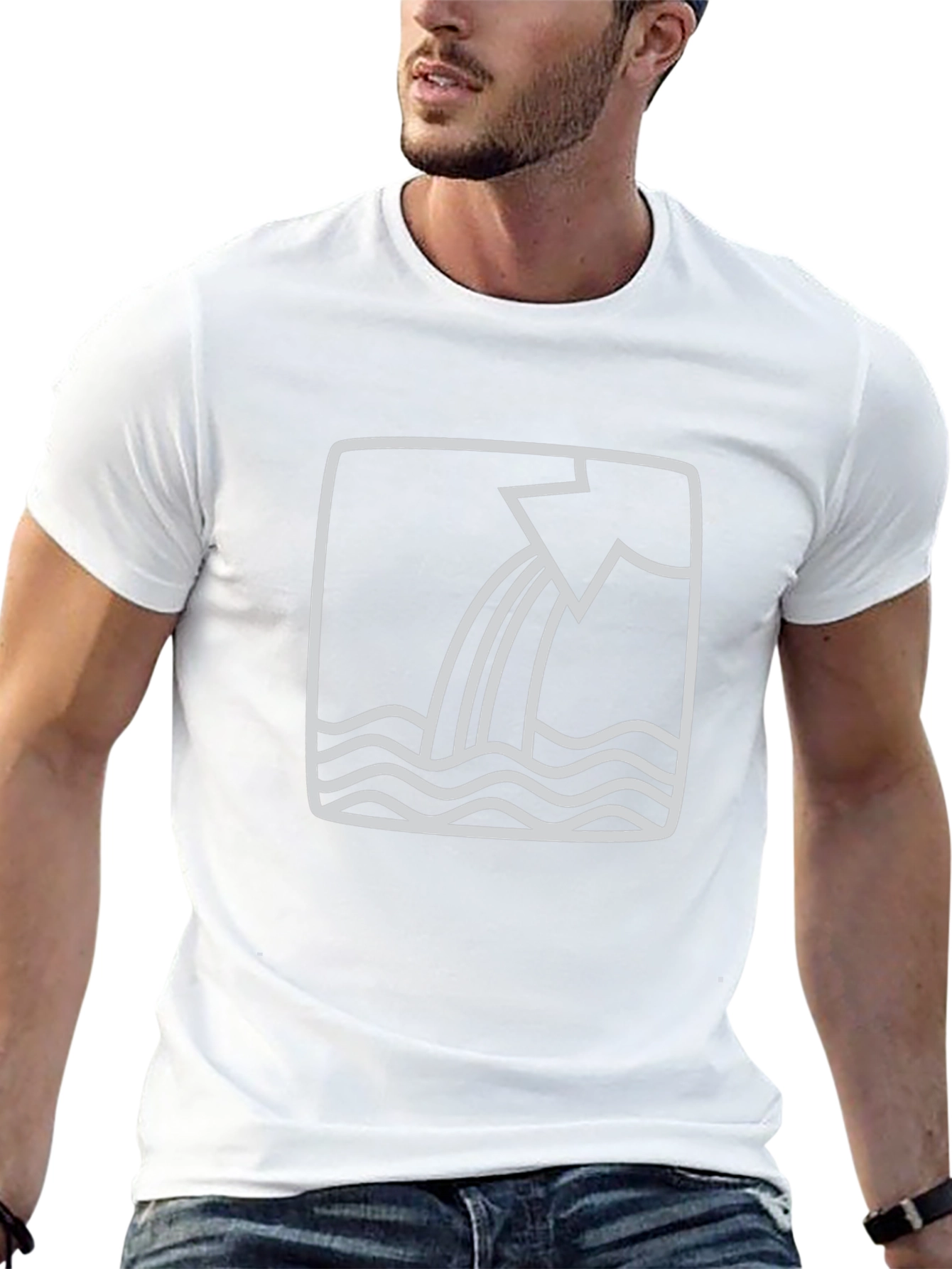 Abstract Water Flow Graphic Tee