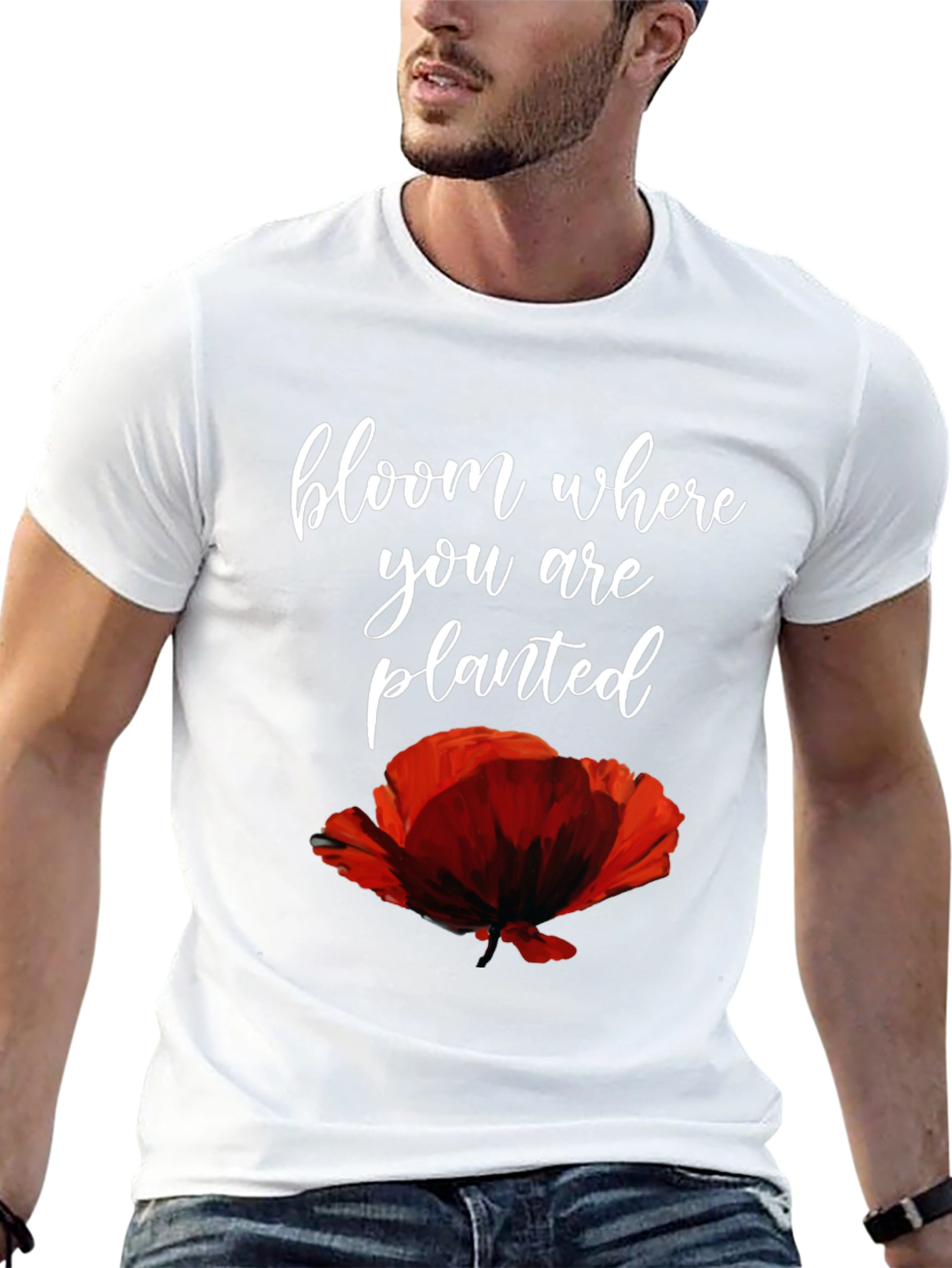 Bloom Where You Are Planted Poppy Graphic Tee