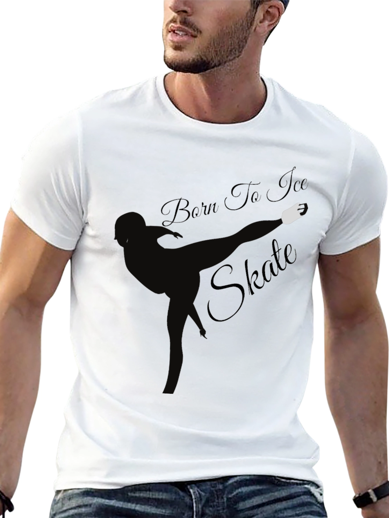 Born to Ice Skate Black T-Shirt