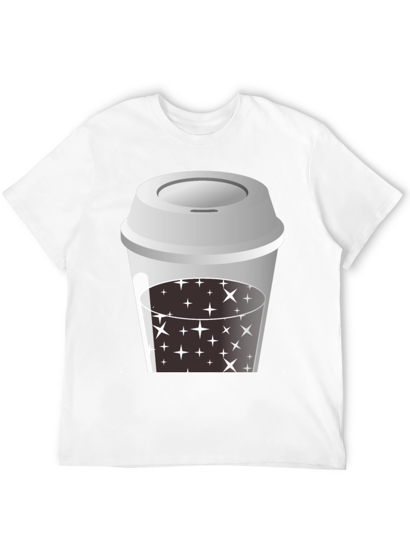 Starry Coffee T-Shirt - Black Graphic Tee