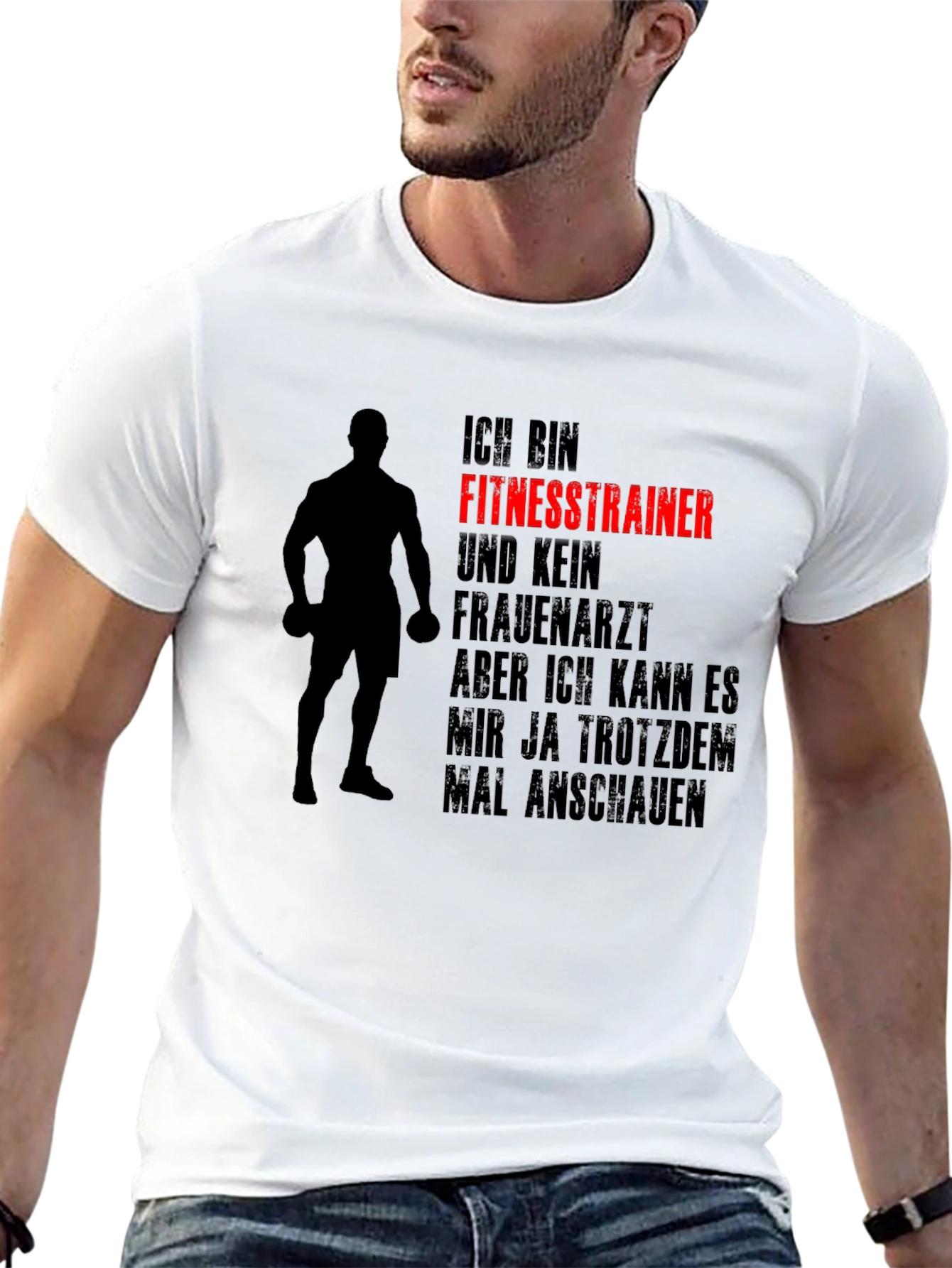 Funny Fitness Trainer T-Shirt German Text