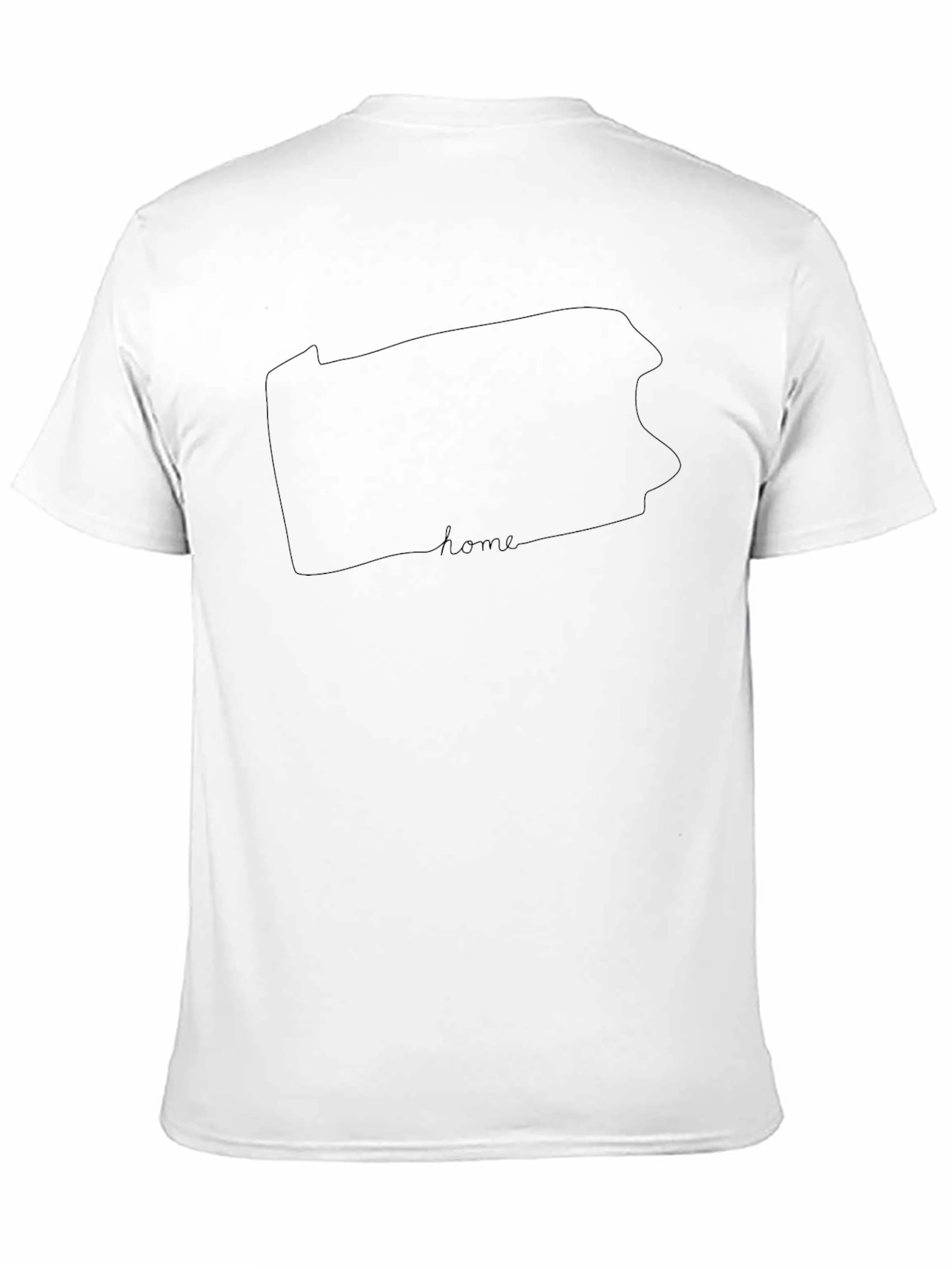 Pennsylvania Home State Outline Graphic T-Shirt