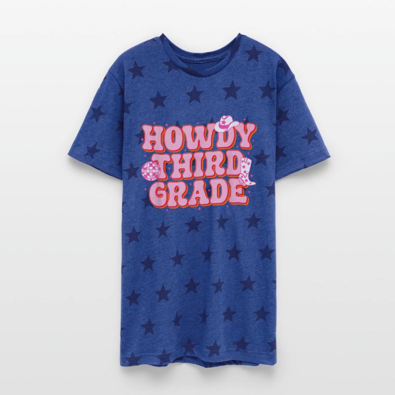 Howdy Third Grade Cowgirl Teacher 3rd Grade Back T